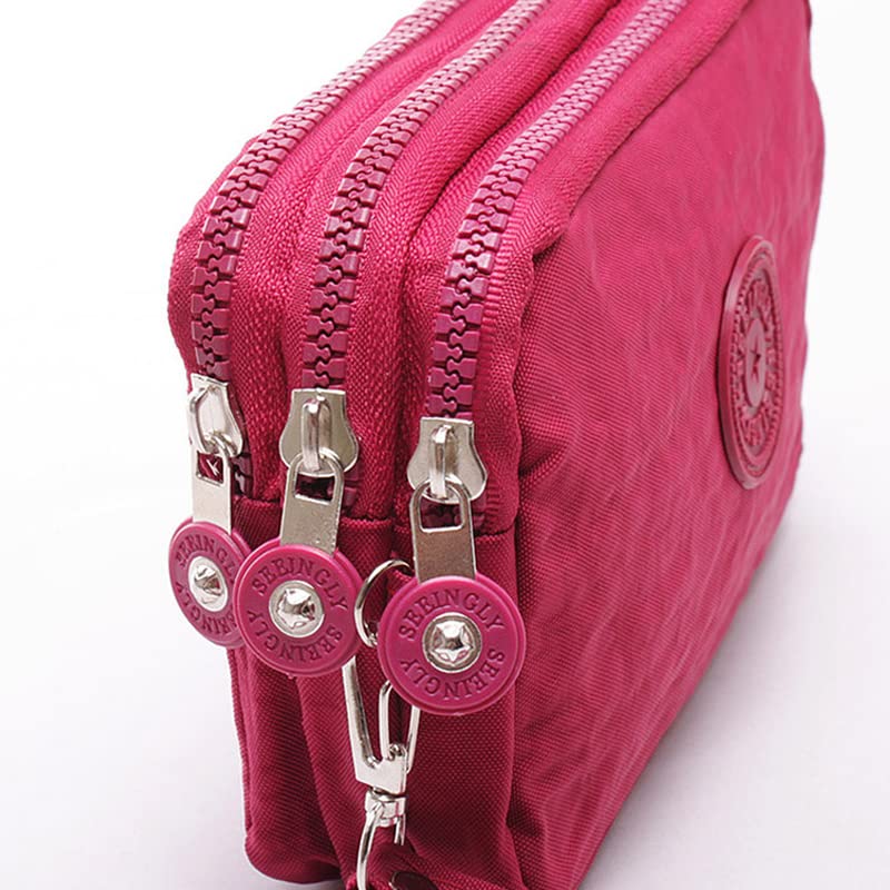 Multifunctional 3-Layer Zipper Key Card Phone Pouch - Large Capacity Coin Purse & Wallet with Metal Zipper for Women - Perfect for Handbags, Waist Bags & Travel (Purple Blue) - Ideal for Everyday Use, Shopping & Outdoor Activities