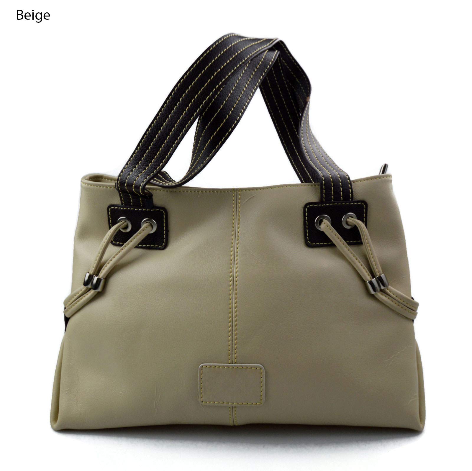 Italian Genuine Leather Shoulder Bag for Women - Crossbody Handbag in Beige | Perfect for Work, Travel & Everyday Use