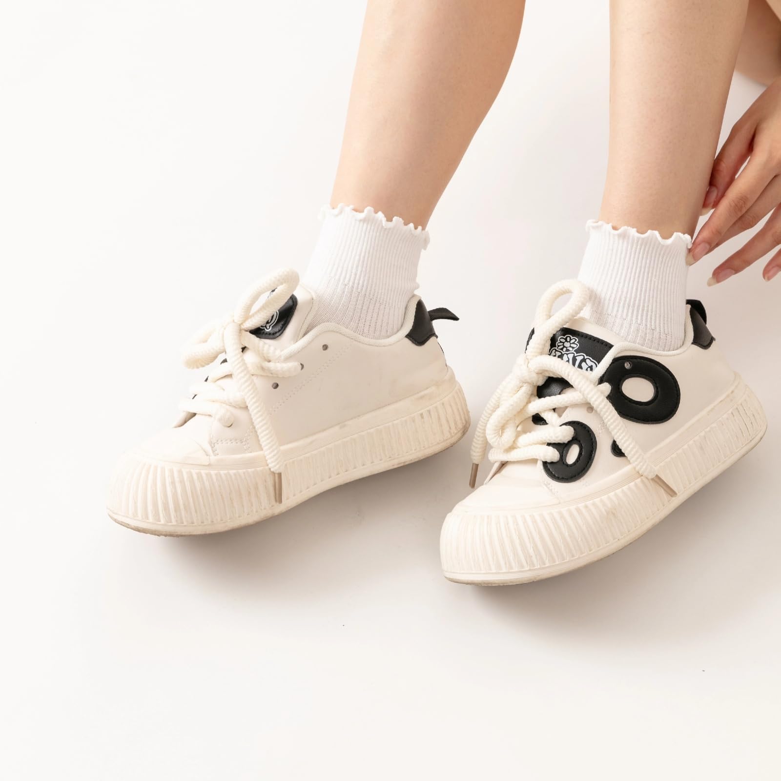 6 Pairs Women's White Ankle Ruffle Socks - Super Soft Breathable Cotton Cute Socks for Women & Girls | Perfect for Casual Wear, School, Gifts & Everyday Comfort