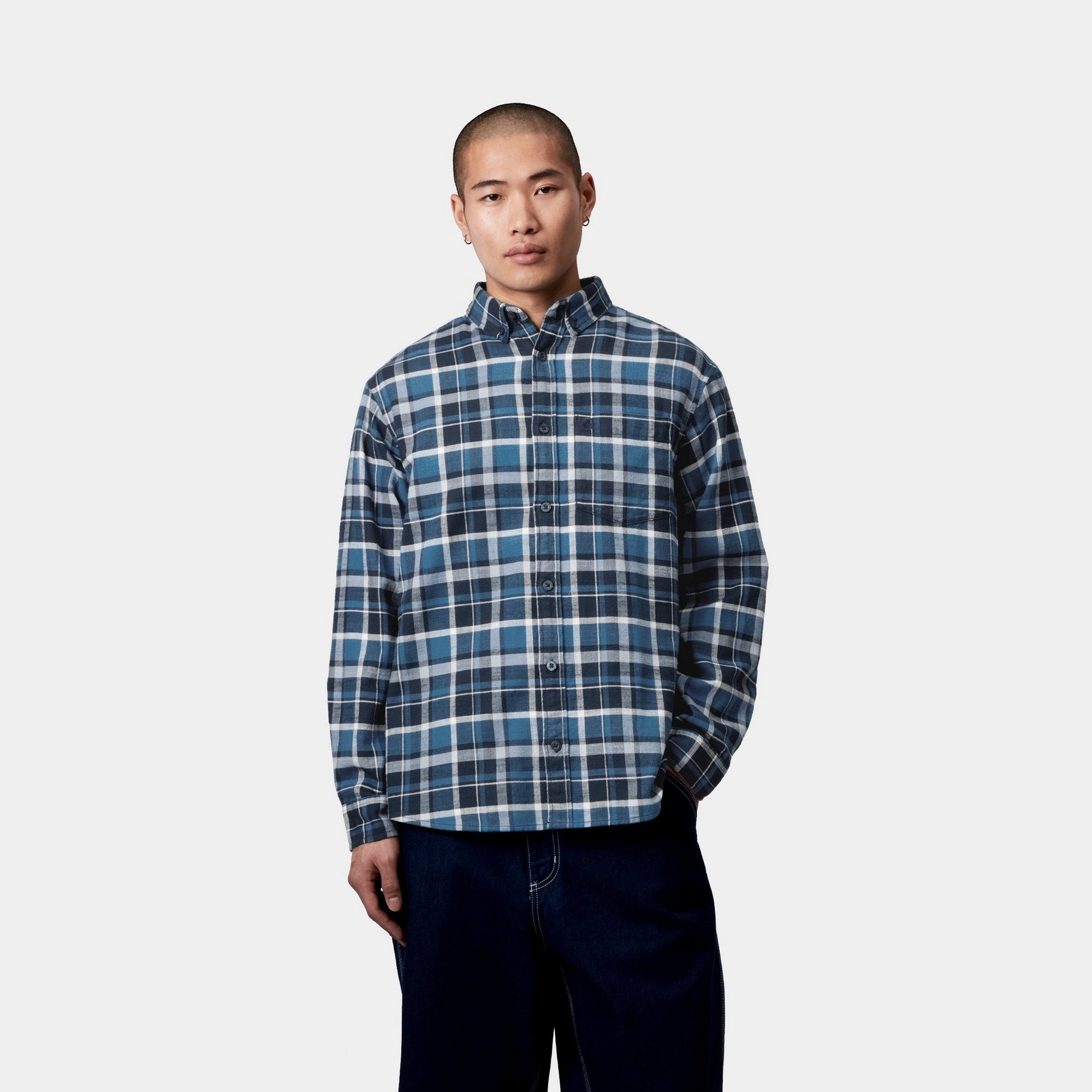 Fendrick Men's Casual Checkered Shirt - Stylish Plaid Button-Up for Everyday Wear | Mizar | Perfect for Office, Outdoors & Casual Outfits