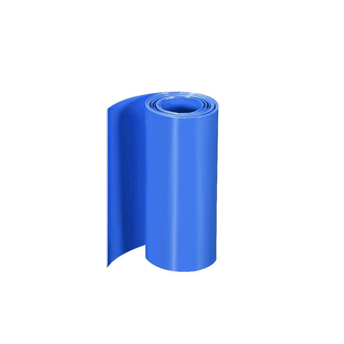 uxcell PVC Heat Shrink Tube - 115mm Flat Width, 2 Meter Blue - for Dual Layer 18650 Battery Wrapping, DIY Electronics Repair & Cable Insulation