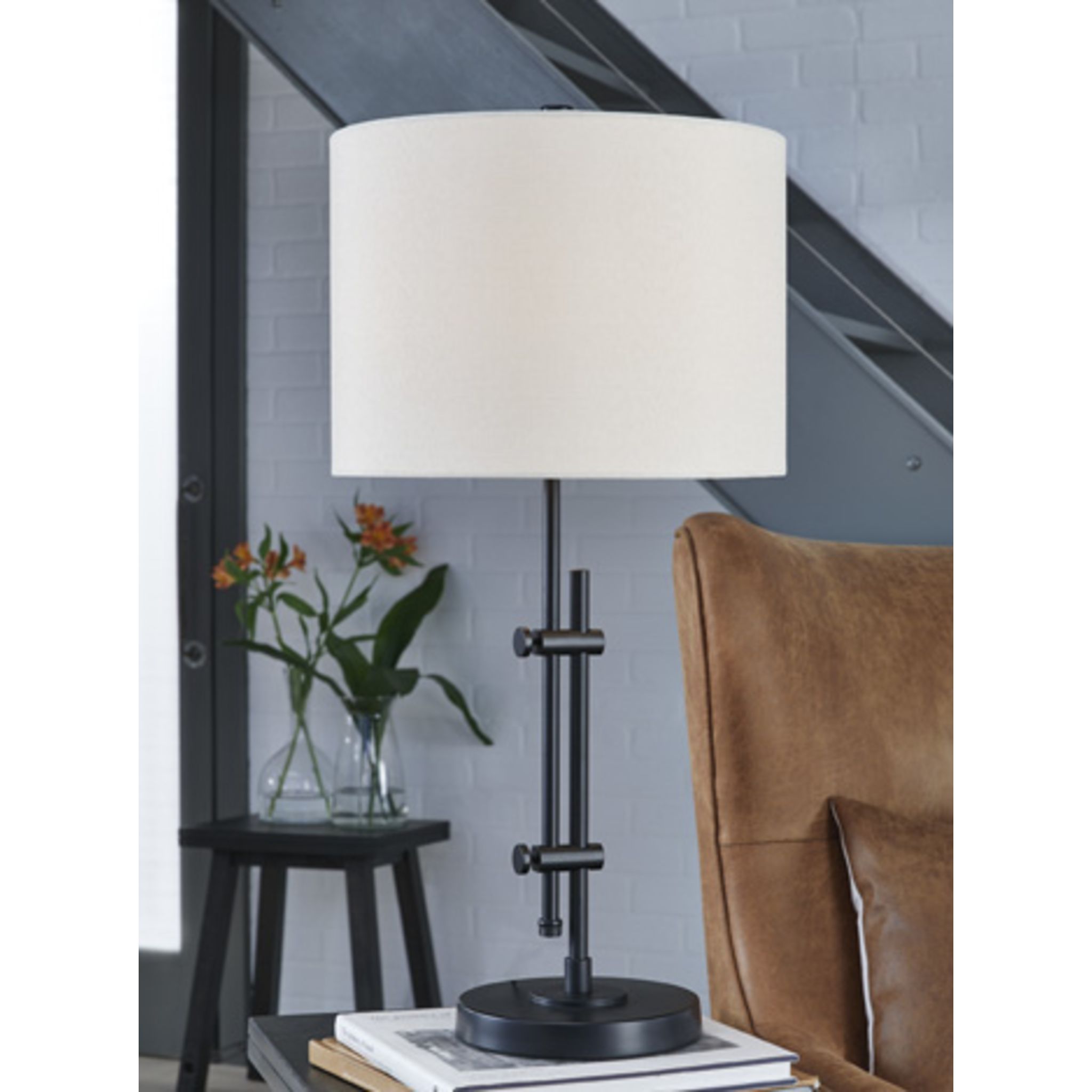Baronvale Modern Table Lamp - 27.5 Inch Height, Adjustable Brightness LED Desk Light for Living Room, Bedroom, Office - Warm White & Cool White Light Modes for Reading, Working, and Relaxing