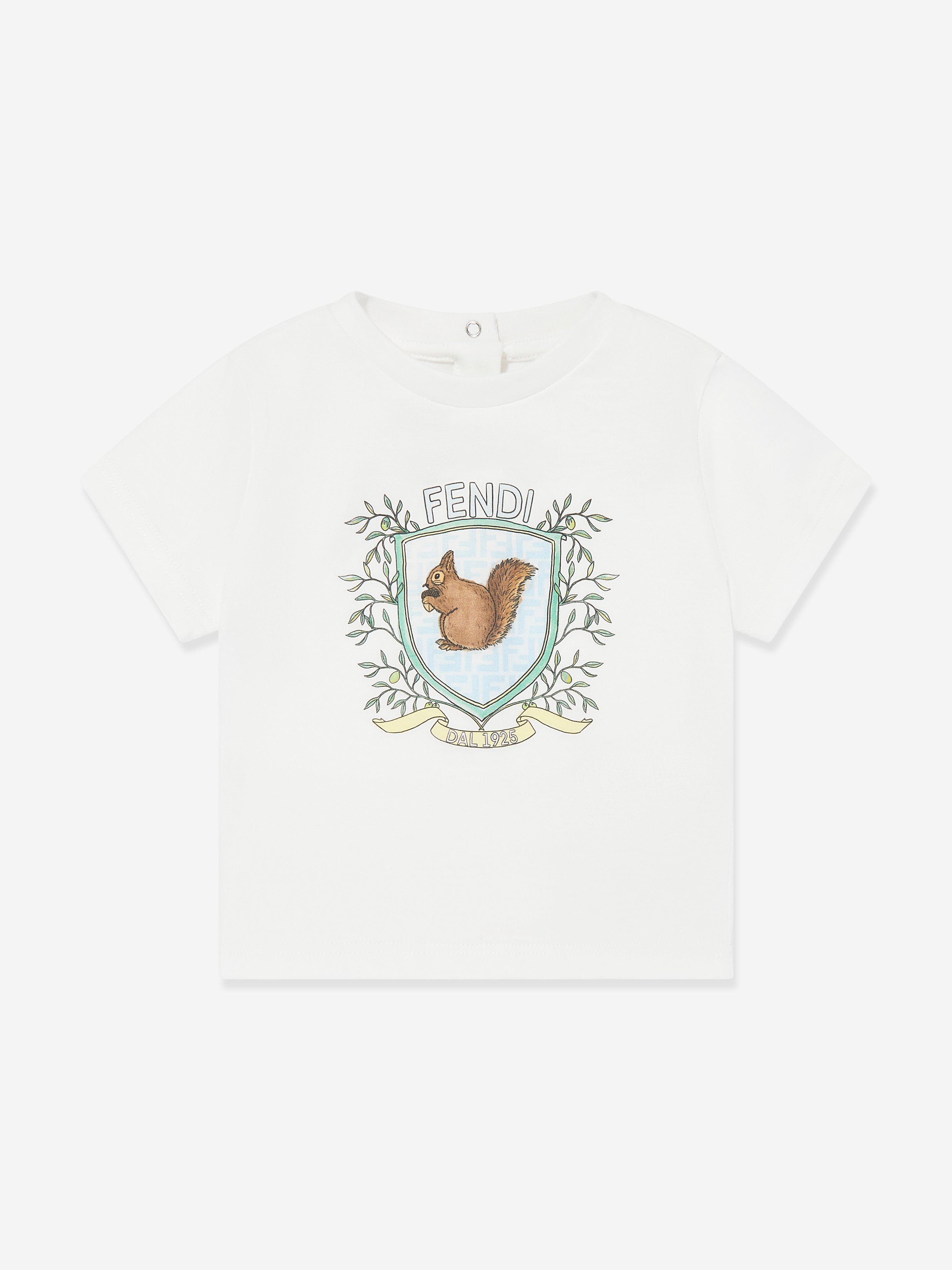 Adorable Baby Boys Squirrel Graphic T-Shirt - Soft Cotton White Tee for Infants & Toddlers | Perfect for Playdates, Family Outings & Photo Shoots