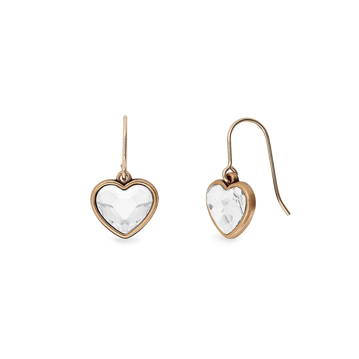 Crystal Heart Hook Earrings - Elegant Dangle Earrings for Women, Perfect for Valentine's Day, Weddings & Date Nights