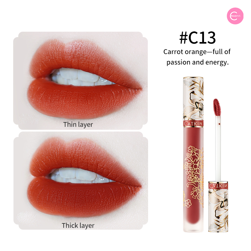 CATKIN Crystal Stone Velvet Matte Lip Gloss - Long Lasting Hydrating Lipstick with Non-Sticky Finish, Perfect for Daily Wear & Special Occasions