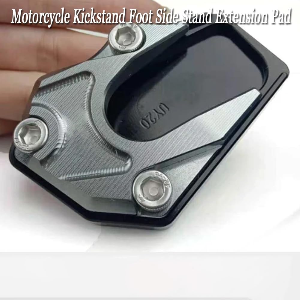 Aluminum Motorcycle Kickstand Plate - Red, for Stable Parking on Soft Ground