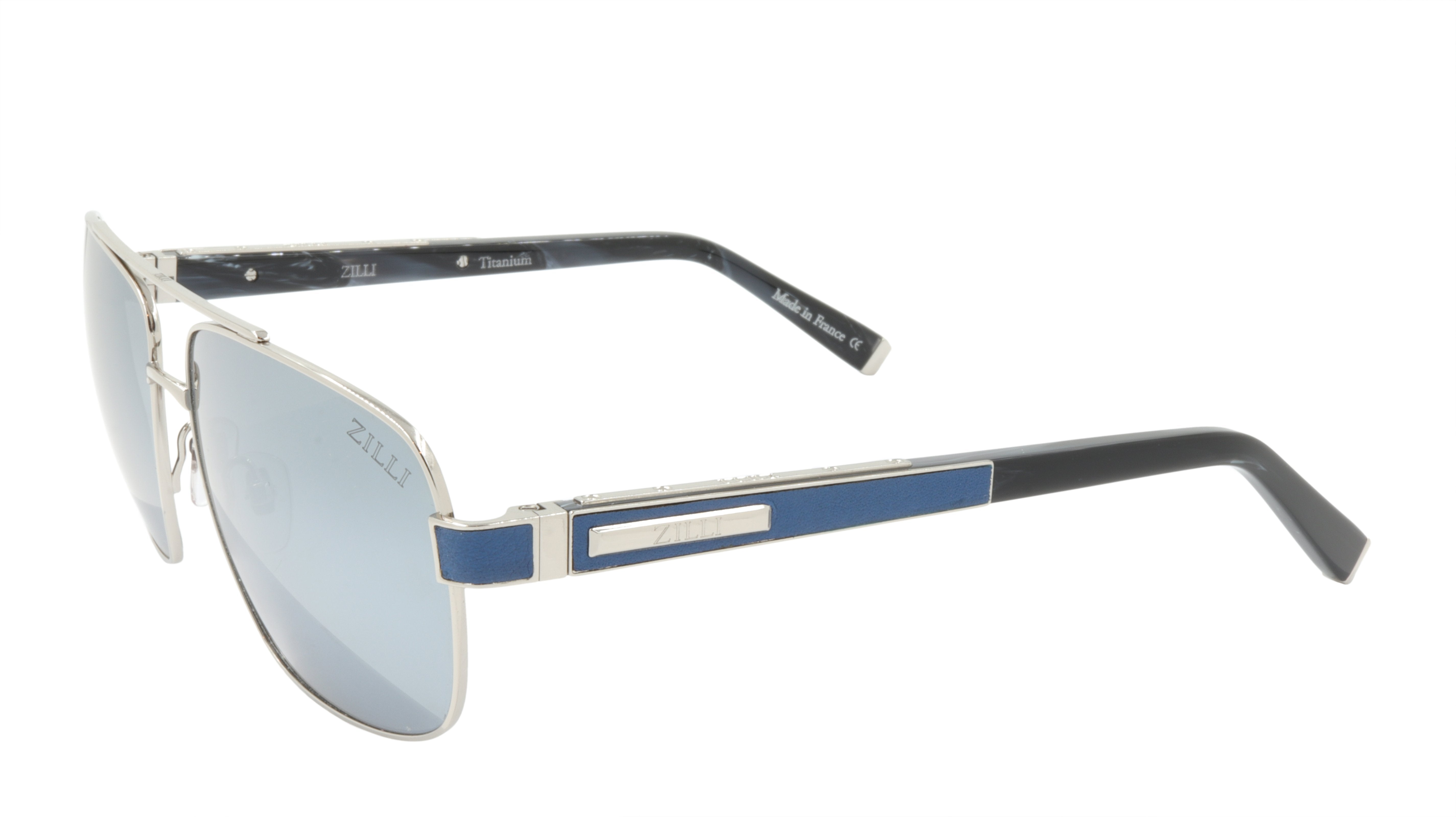 ZILLI Luxury Titanium Acetate Polarized Sunglasses - Handmade in France - Model ZI 65034 C03 - Perfect for Driving, Travel & Fashion Statement