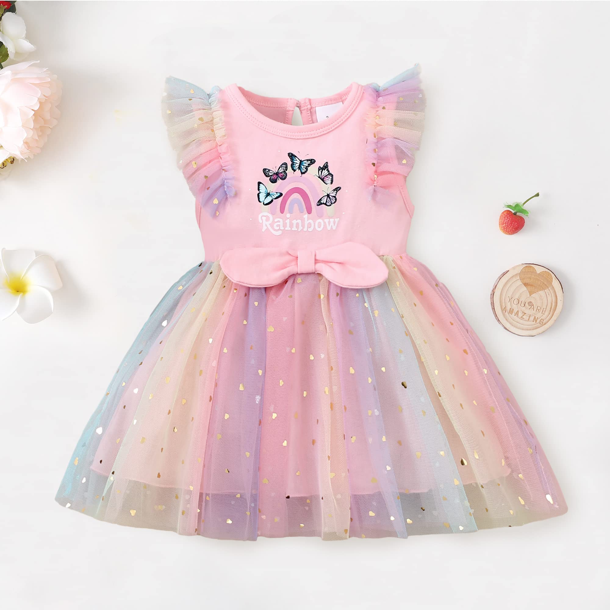 Mioglrie Baby Girl Summer Dresses - Cute Tutu Outfits for Infants & Toddlers | Perfect for Birthday Parties, Photo Shoots & Playtime