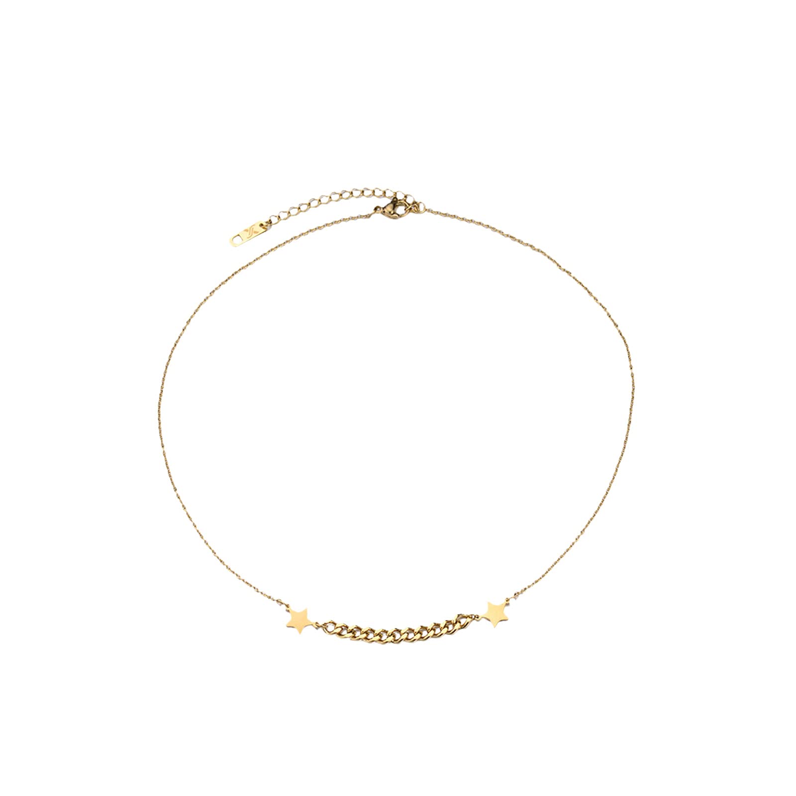 Layered Adjustable Bar Choker Necklace for Women - Multilayer Pendant Y Jewelry with Cross & Disc Charms - Elegant Layering Necklace for Daily Wear, Office & Evening Outfits