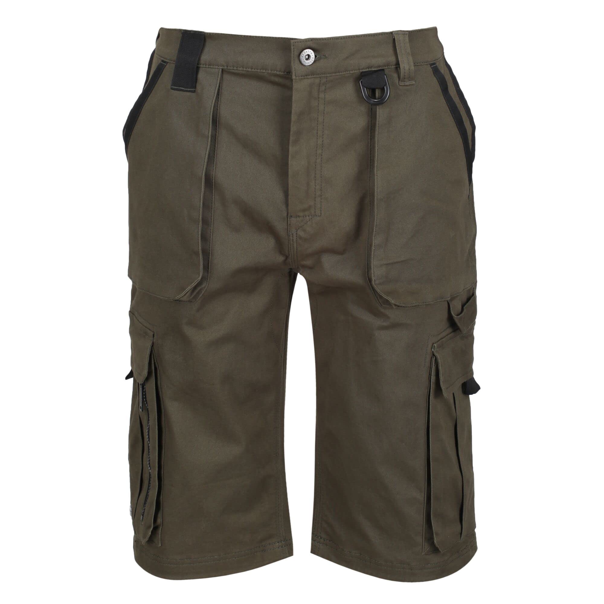 Men's Pro Utility Cargo Shorts - 34R Khaki - Durable Work Shorts with Multiple Pockets for Outdoor, Hiking, and Casual Wear