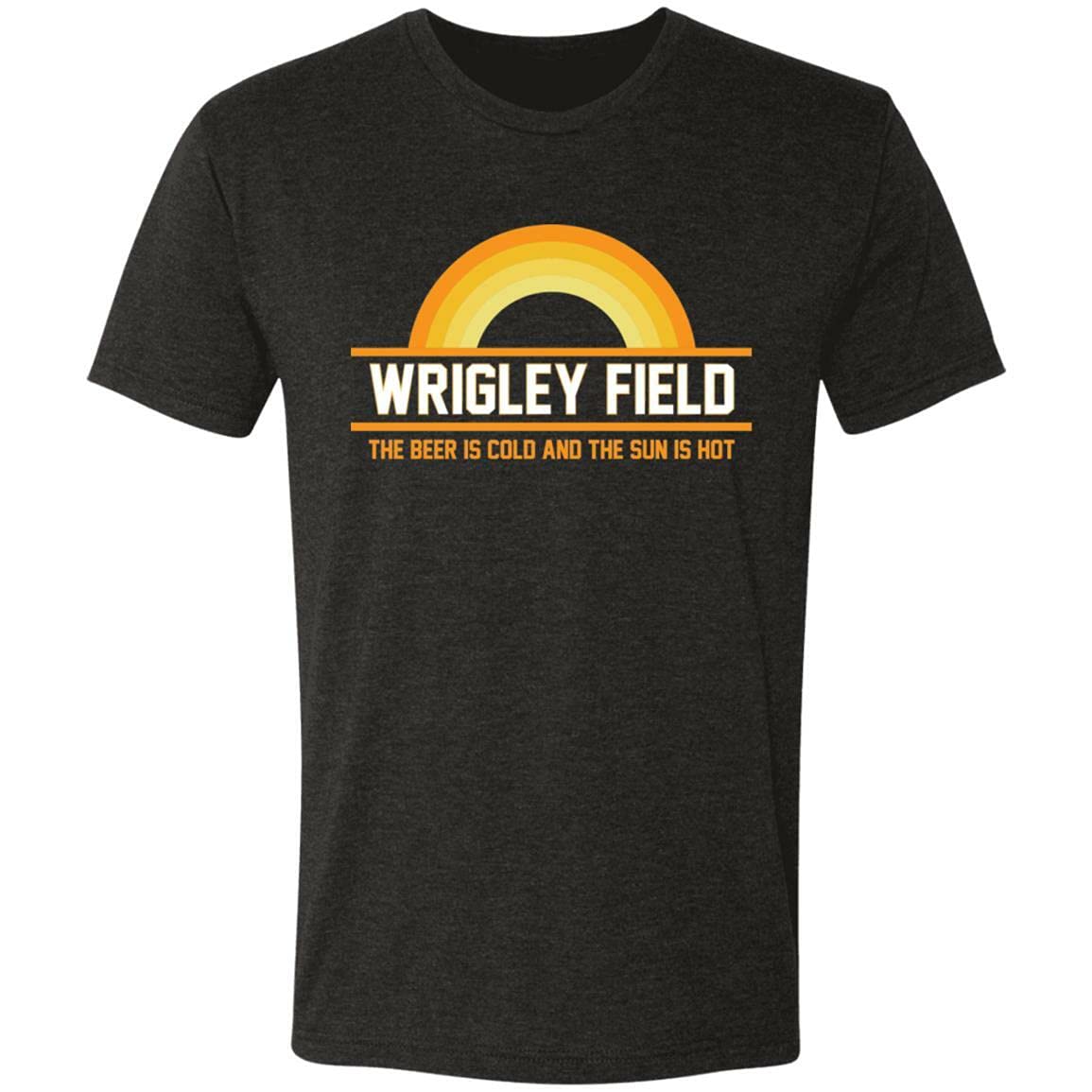 Wrigley Field Beer & Sunshine Tri-Blend T-Shirt - Chicago Cubs Baseball Fan Gift - Soft Cotton Tee for Game Day & Summer Outings