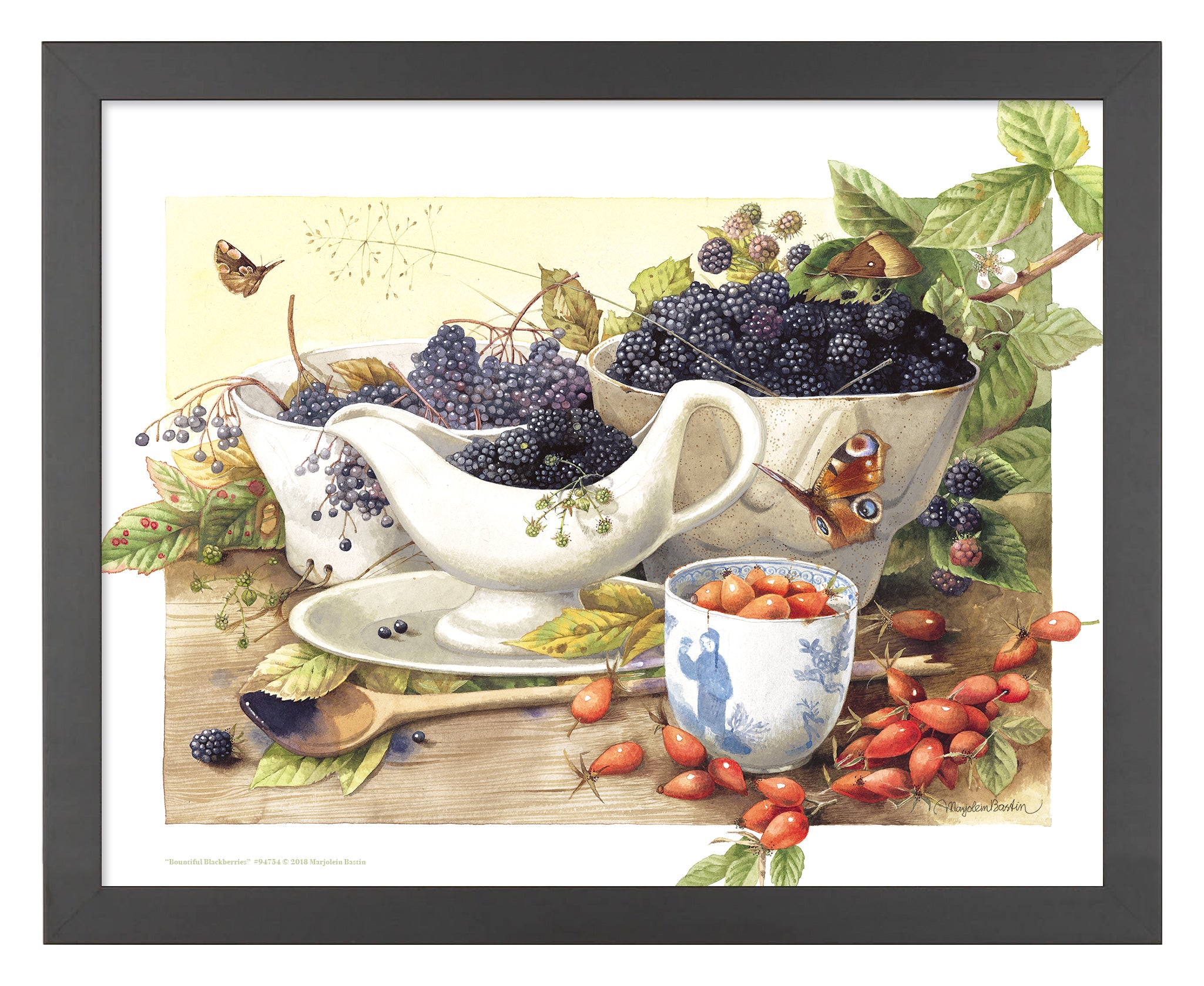 Bountiful Blackberries Art Prints - Vibrant Fruit Wall Decor for Kitchen, Dining Room & Farmhouse Style