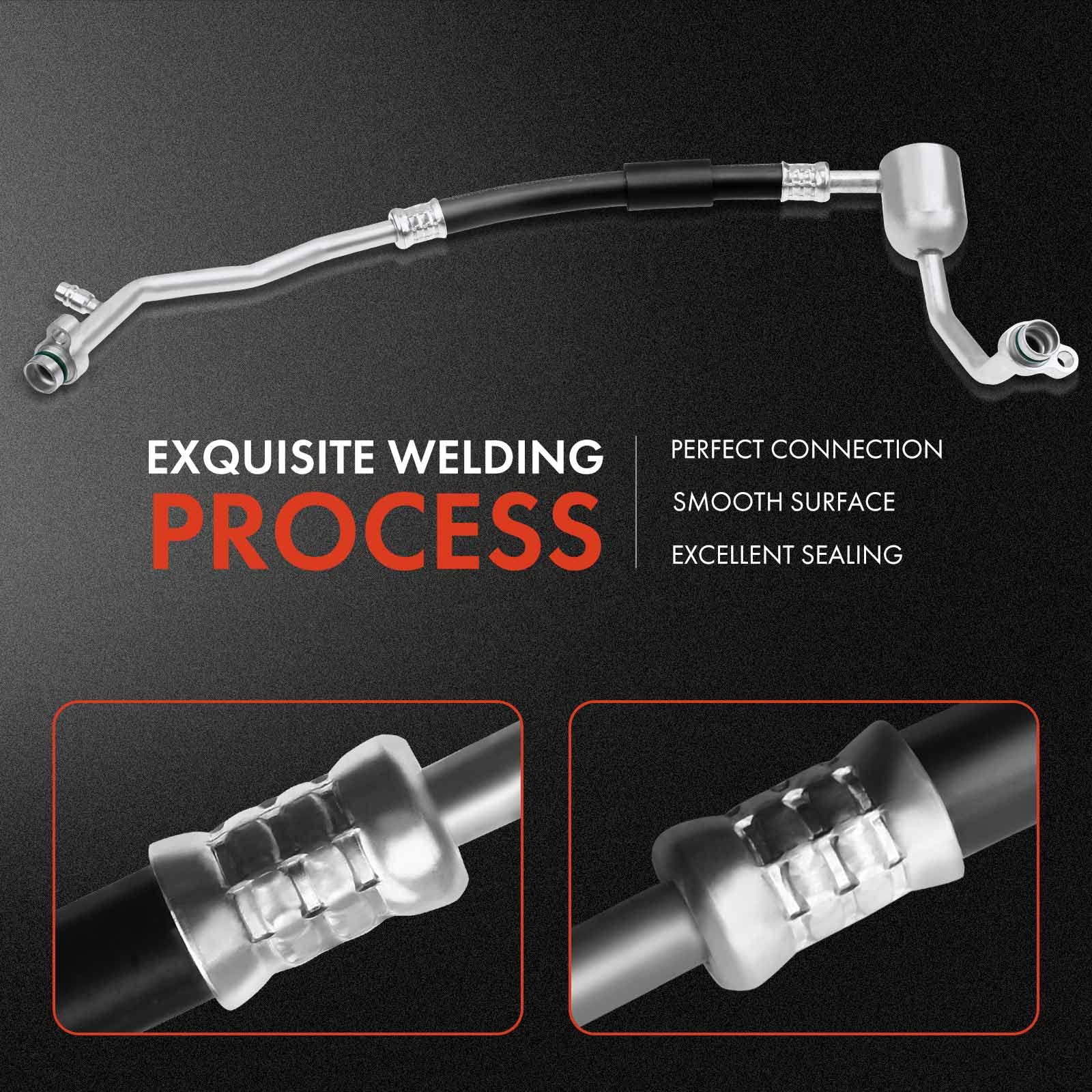 Premium AC Suction Line Hose Assembly for 2017-2019 Nissan Titan - Compressor to Evaporator Replacement Part - Perfect for AC System Repairs & Maintenance
