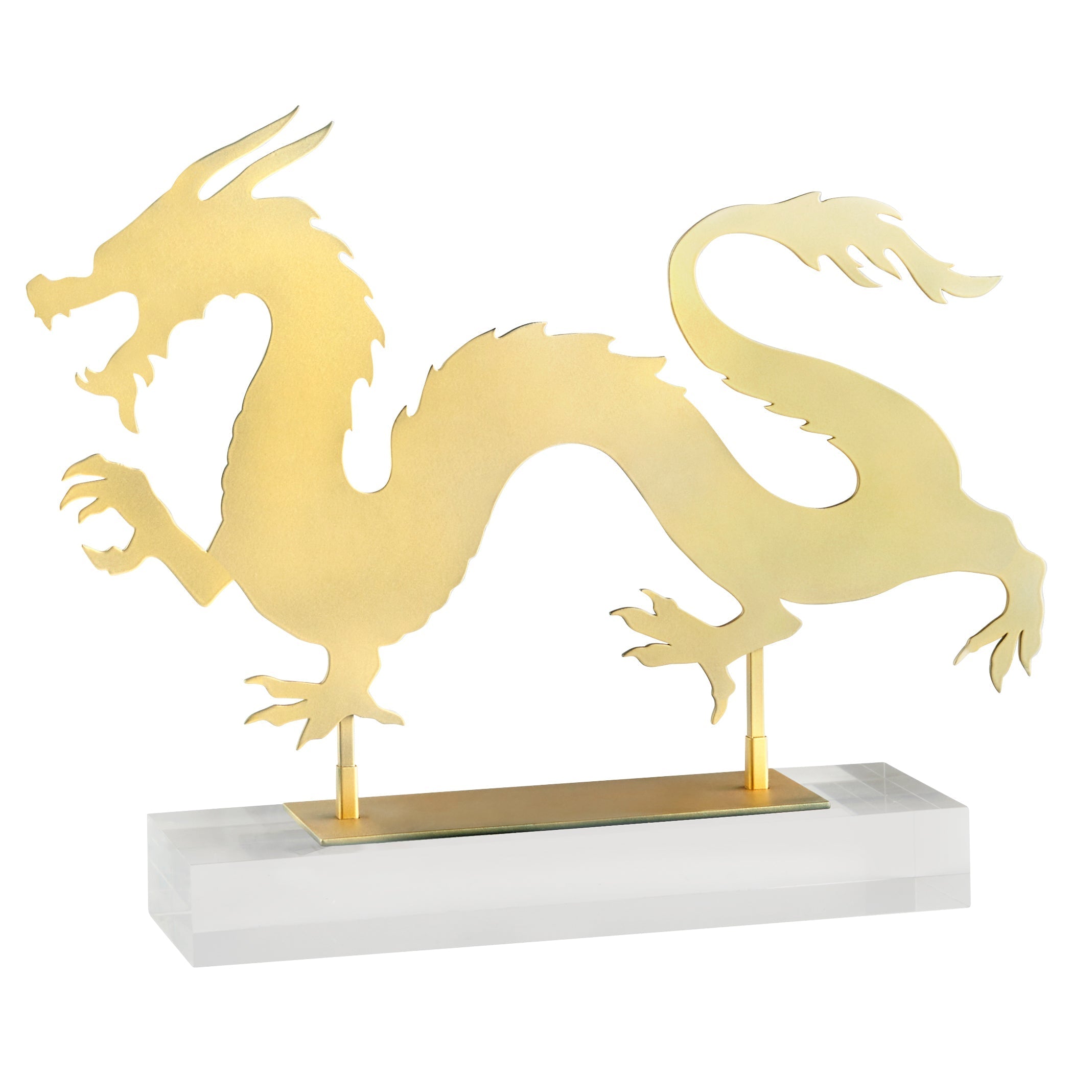 Cyan Design 11700 Haku Dragon Gold Horizontal Wall Decor - Asian Inspired Dragon Artwork for Home & Office Decor | Perfect for Living Room, Bedroom, or Entryway