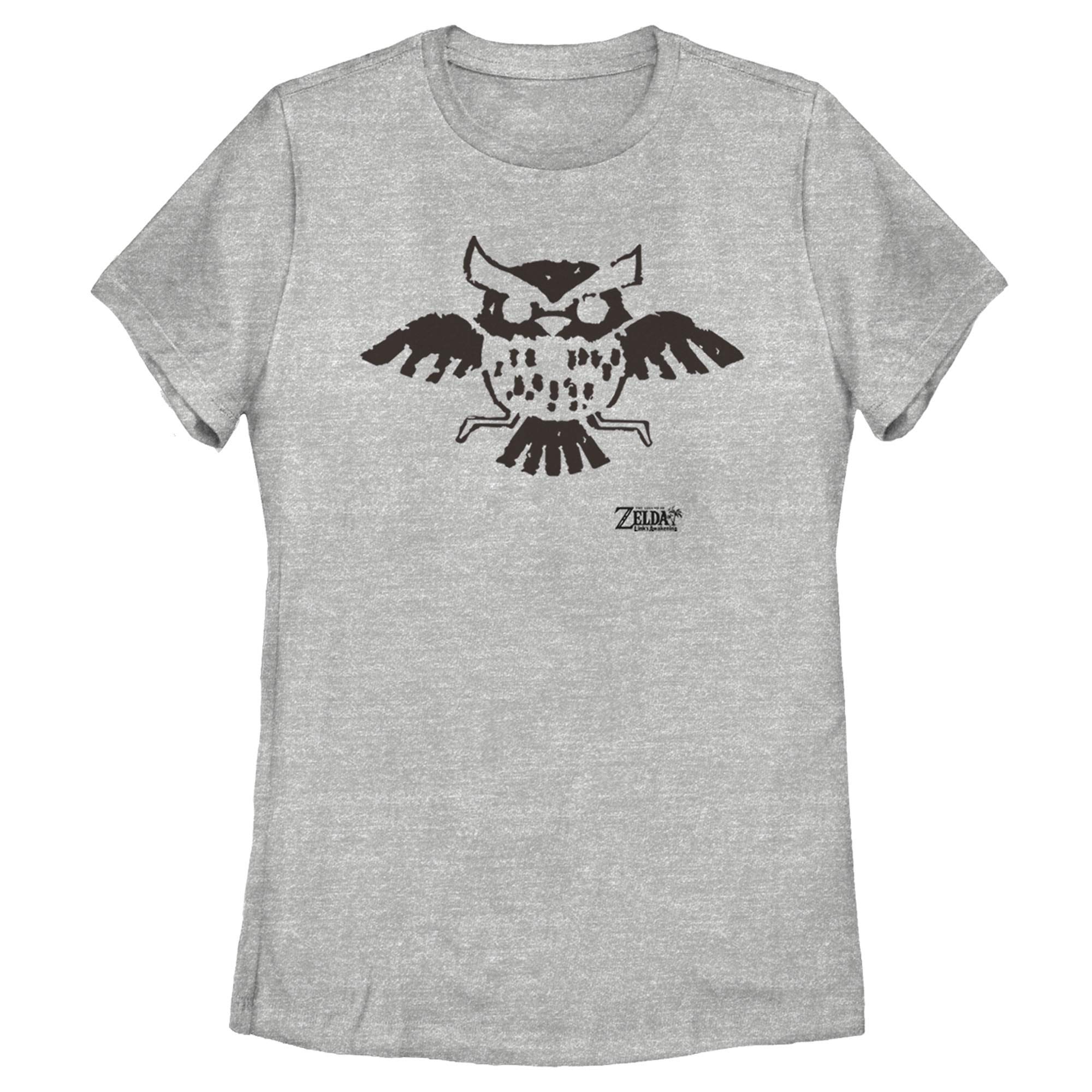 Women's Nintendo Legend of Zelda Link's Awakening Owl Hieroglyphic Graphic T-Shirt | Vintage Gaming Tee for Fans | Perfect for Cosplay, Conventions & Casual Wear