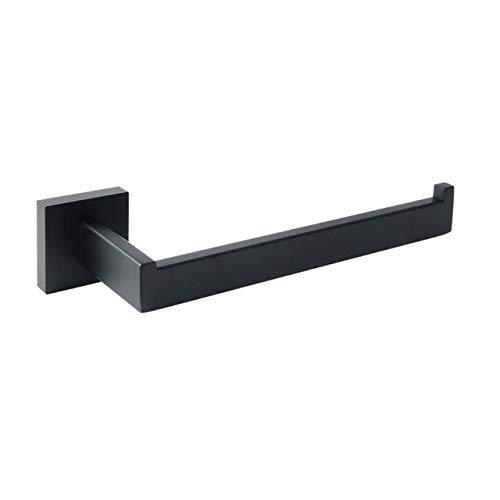 SSOSEG Stainless Steel Black Wall-Mounted Bathroom Towel Bar Holder - Perfect for Modern Bathrooms, Spas, and Guest Rooms