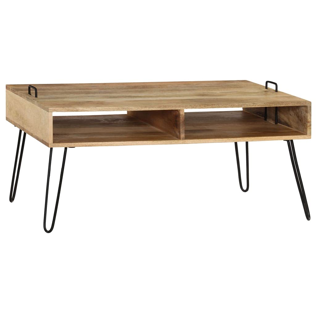 Modern Solid Mango Wood Coffee Table - 39.4
