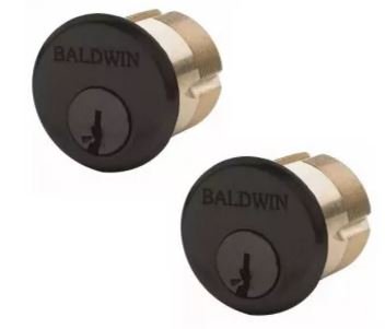Baldwin 8328 2-Inch Mortise Cylinder C Keyway in Oil Rubbed Bronze Finish - Secure Door Lock for Home, Office & Commercial Buildings