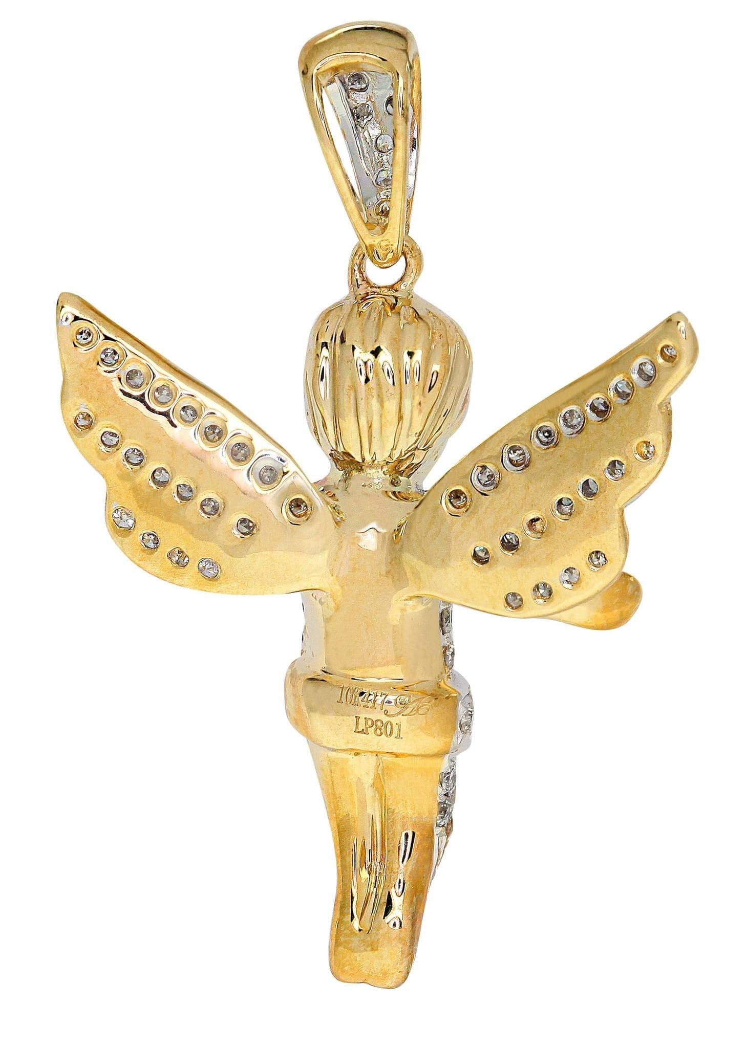 Diamond Angel Pendant Necklace - 4.14 Grams (0.81 Carats) - Elegant Jewelry Gift for Women - Perfect for Birthdays, Anniversaries & Special Occasions