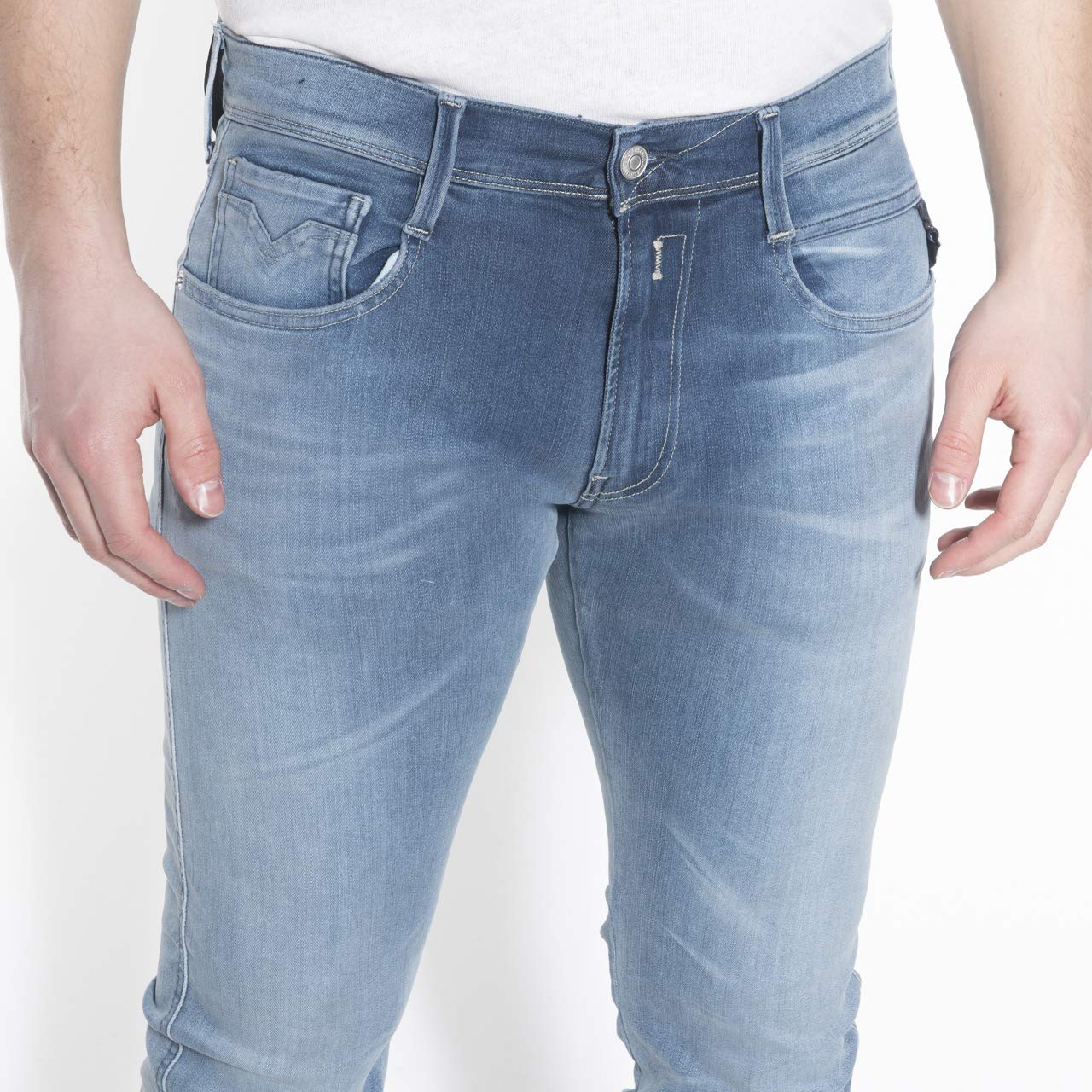 Replay Men's Modern Slim Fit Stretch Jeans - Comfortable & Stylish for Casual Wear, Work & Everyday Outfits