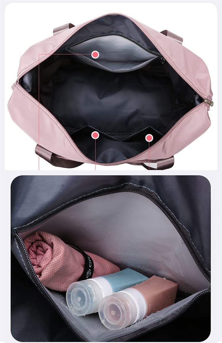 Large Capacity Foldable Travel Duffle Bag for Women - Lightweight Weekender Overnight Bag with Shoe Compartment, Perfect for Gym, Sports, Workout & Weekend Getaways | Carry-On Approved Travel Accessory