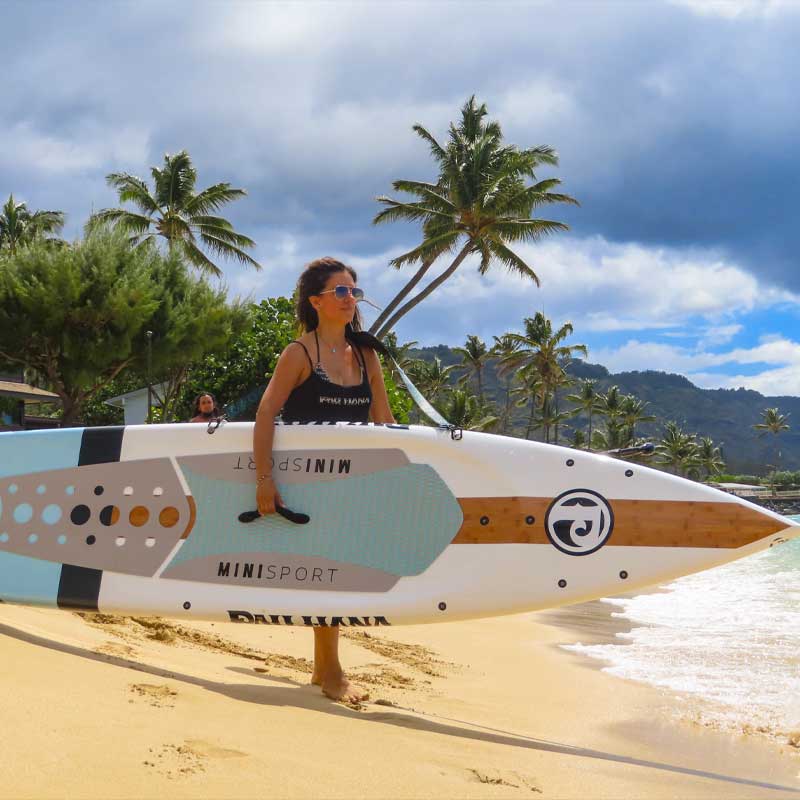 Pau Hana 10'10 Mini Sport Fitness Stand Up Paddle Board - Lightweight & Durable SUP for Yoga, Surfing & Workouts - Perfect for Lakes, Rivers & Ocean Adventures