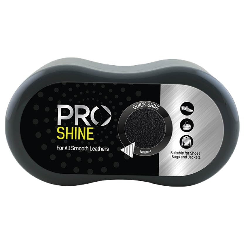 PRO Quick Shine Shoe Shining Sponge - Instant Leather Shoe Shiner & Cleaner Kit for Men & Women - Durable & Versatile Shoe Care Accessory for Dress Shoes, Boots, Loafers - Perfect for Office, Wedding & Daily Use