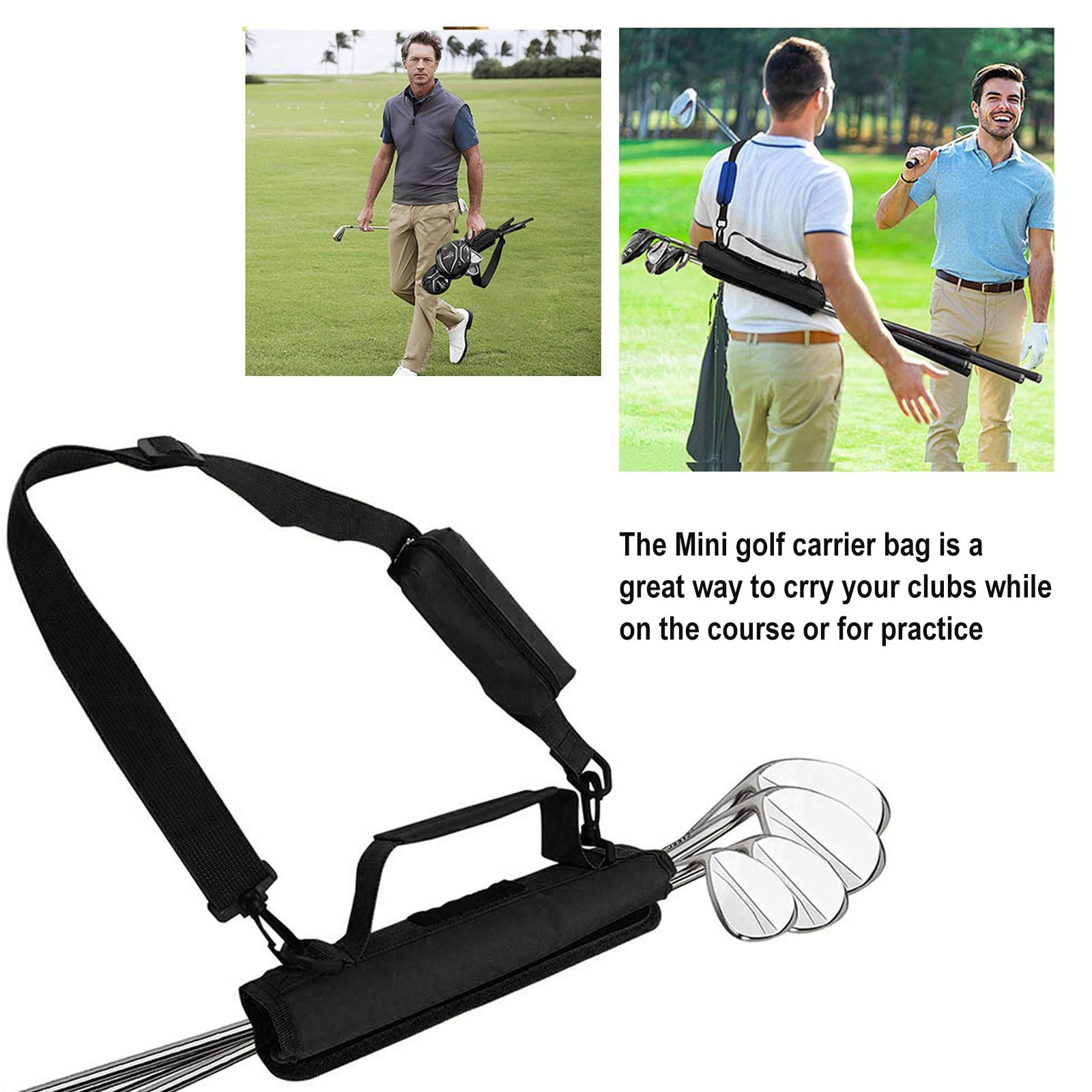 Premium Sunday Golf Club Bag - Lightweight Mini Golf Stand Bag for Men, Women & Kids | Perfect Golf Gift Accessories for Driving Range, Course & Travel