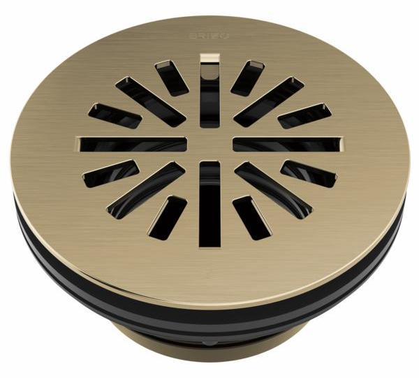 4 Pack Prefab Round Shower Drain - Brilliance Luxe Gold BT051414 GL Brizo for Bathroom Remodeling & Luxury Shower Installation