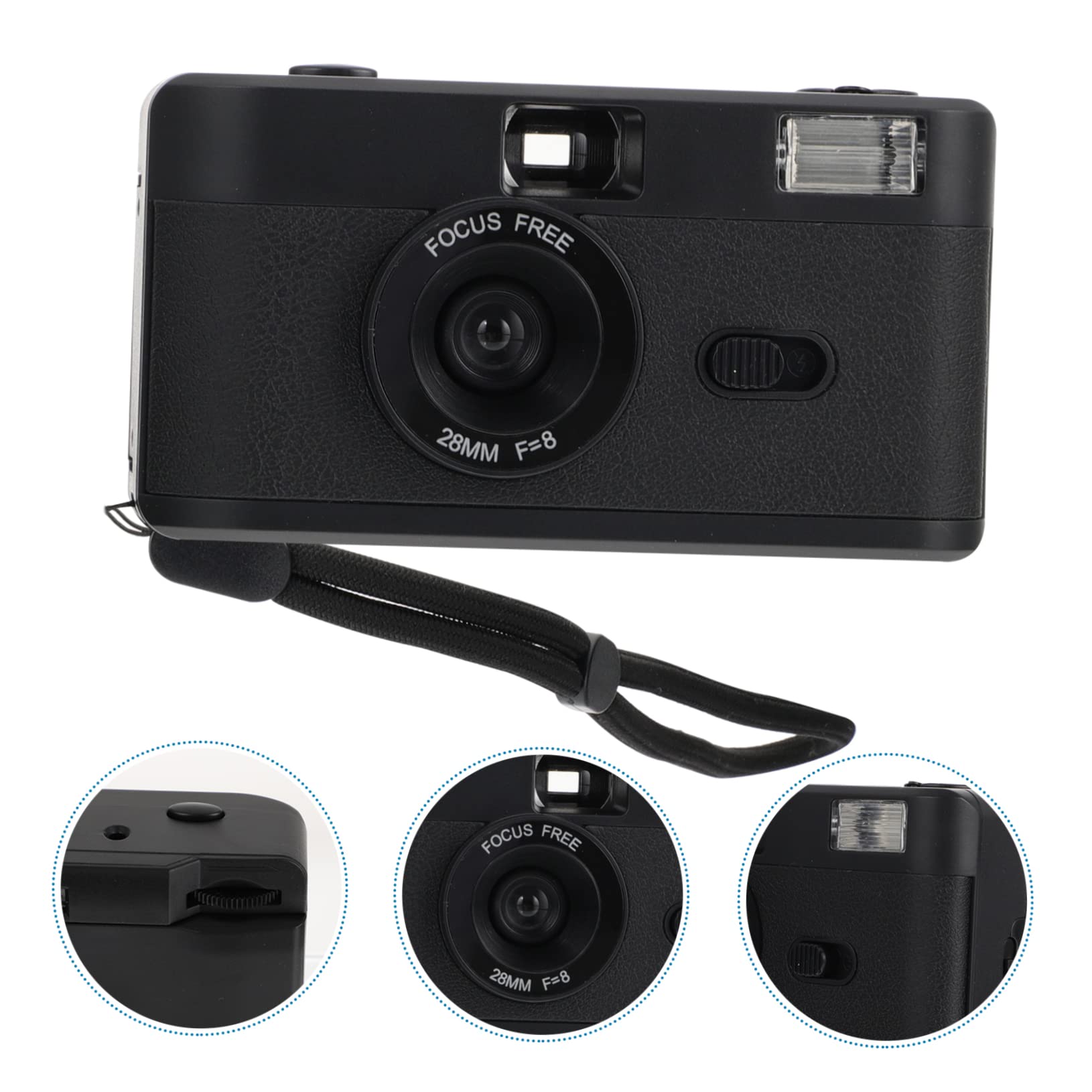 DOITOOL Reusable Vintage Retro Film Camera with Built-in Flash - Perfect for Travel, Parties & Everyday Photography