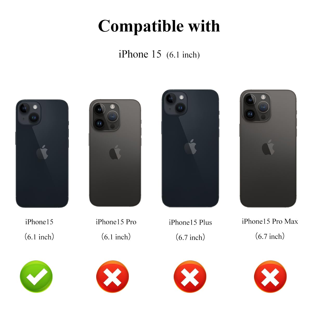LakiBeibi iPhone 15 Case with Slide Camera Cover - Shockproof Heavy Duty Protective Case with Magnetic Rotating Ring Holder - Compatible with iPhone 15 (Green) - Perfect for Outdoor Activities, Travel, and Daily Protection