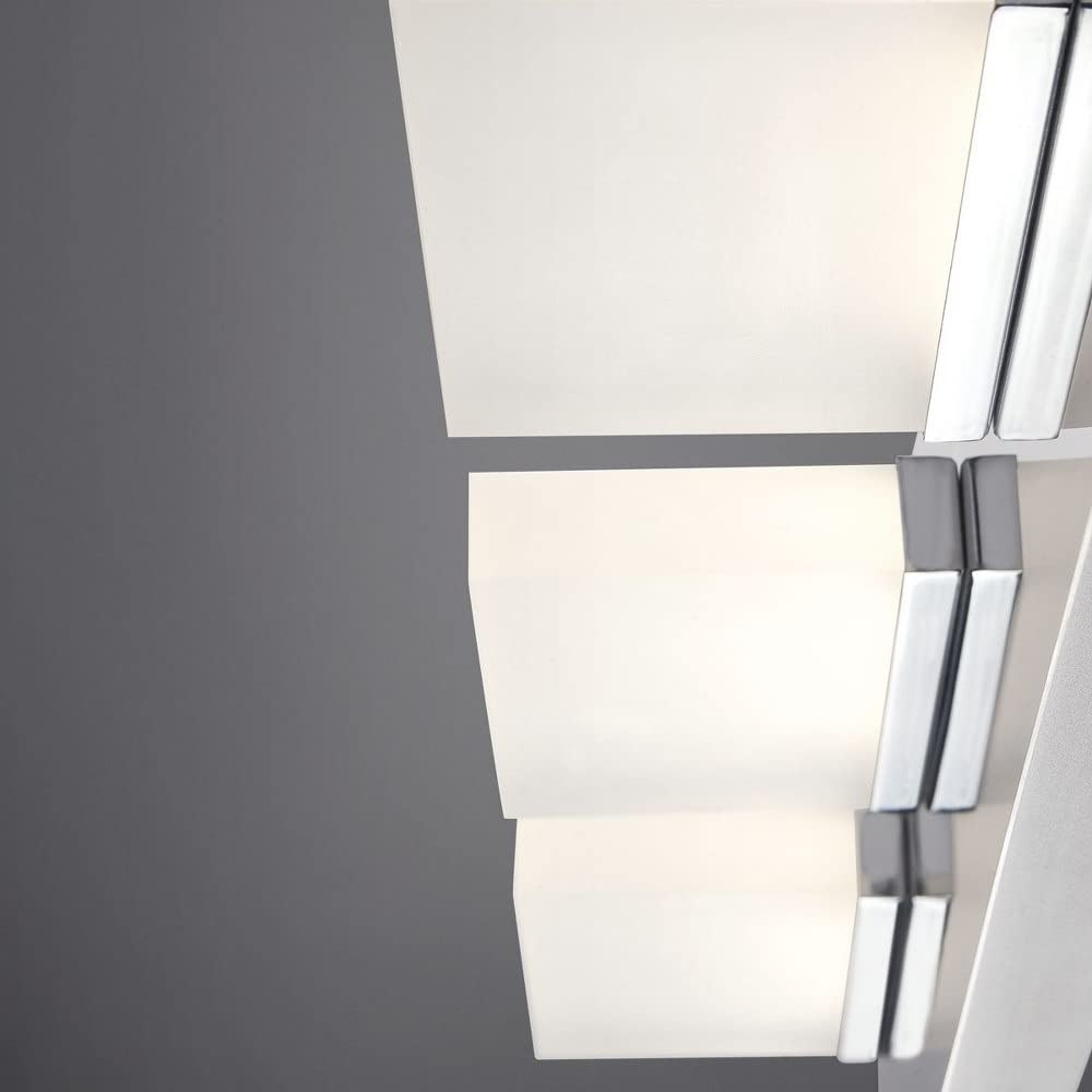 Modern 4-Light LED Bathroom Vanity Light Bar - 5.25 x 24 Inches Chrome Finish with Frosted Acrylic Glass Shade - Perfect for Bathroom, Powder Room & Dressing Area Lighting - 79-BEL-1862897