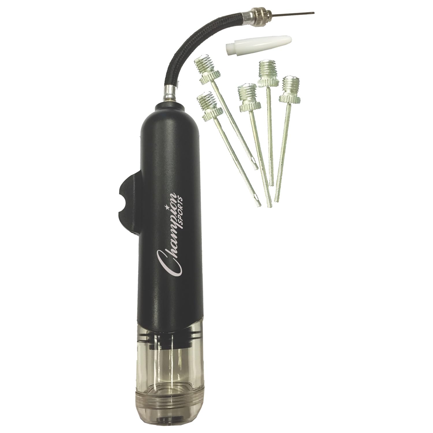Champion Sports Dual Action Hand Air Pump - Fast Inflation for Balls, Bikes, and Sports Equipment - Perfect for Home, Gym, and Outdoor Activities