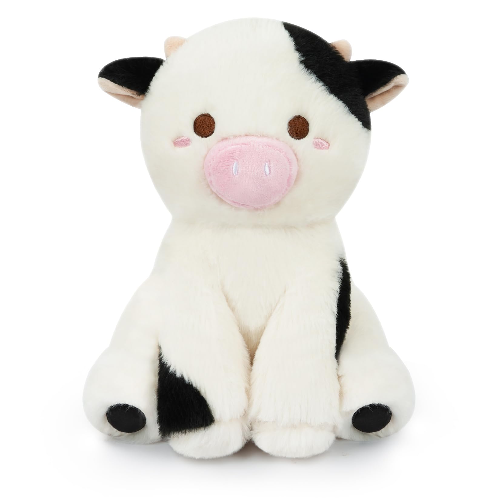 8 Inch Kawaii Cow Stuffed Animal Plush Toy - Soft Cuddly Pillow for Kids, Birthday Gift for Boys & Girls (Halloween/Christmas Present) - Perfect for Bedtime Snuggles, Nursery Decor & Playtime Companions