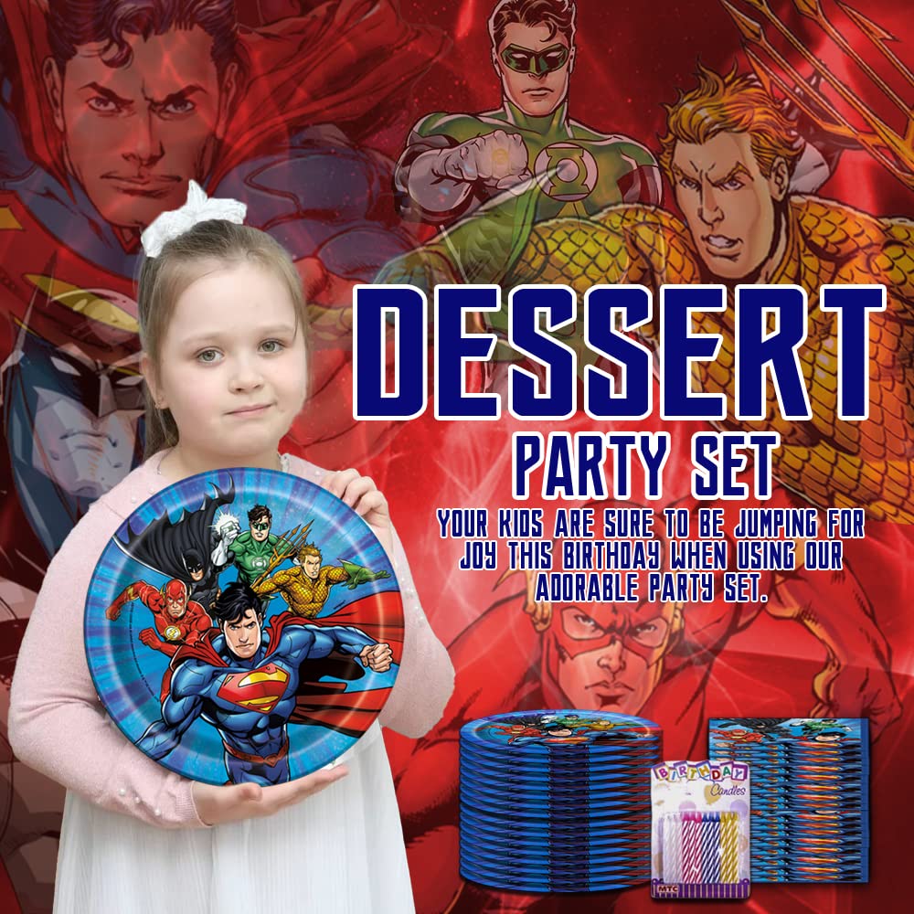 Justice League Happy Birthday Party Supplies Set - 16 Pack 7
