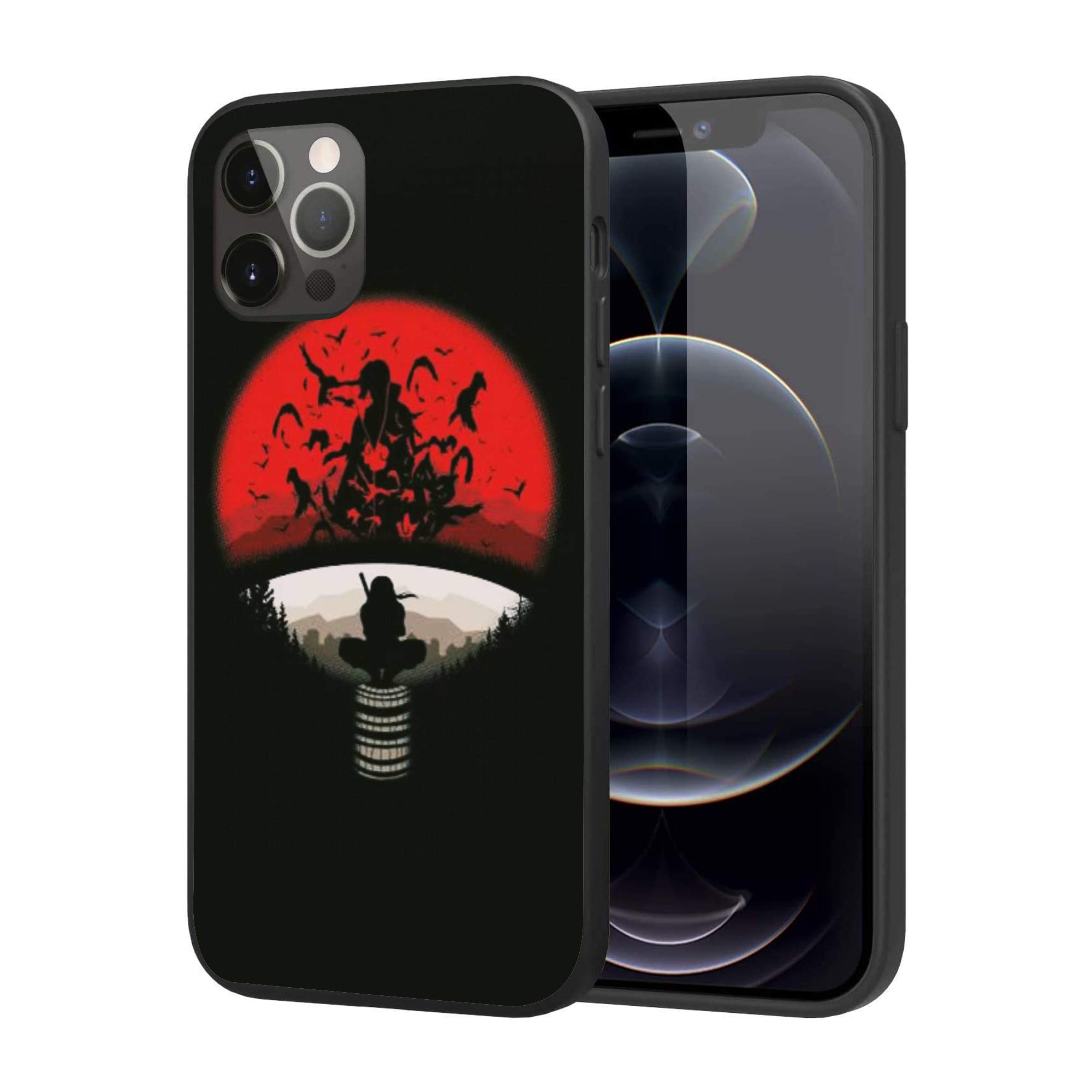 Premium Shockproof iPhone 12 Case & iPhone 12 Pro Case - Naruto Itachi Uchiha Anime Design | Slim Protective Cover with Raised Edges | Perfect for Daily Use, Gaming & Anime Fans