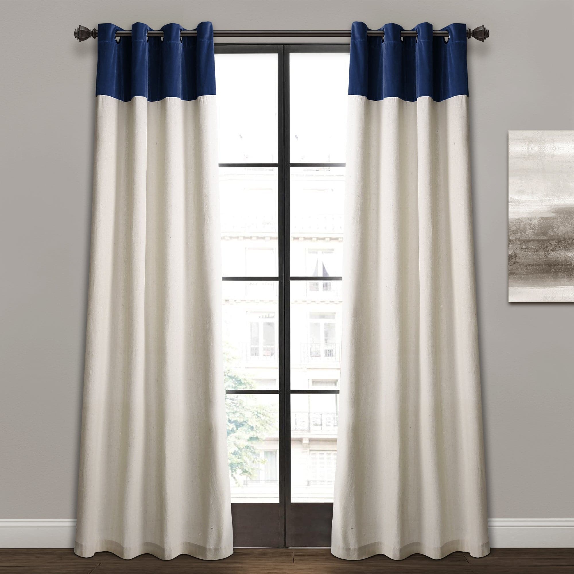 Milo Linen Window Curtain Panel Set - Light Filtering & Blackout Drapes for Living Room & Bedroom - 84 Inch Length, 2 Panels, Neutral Beige - Perfect for Home Decor & Privacy
