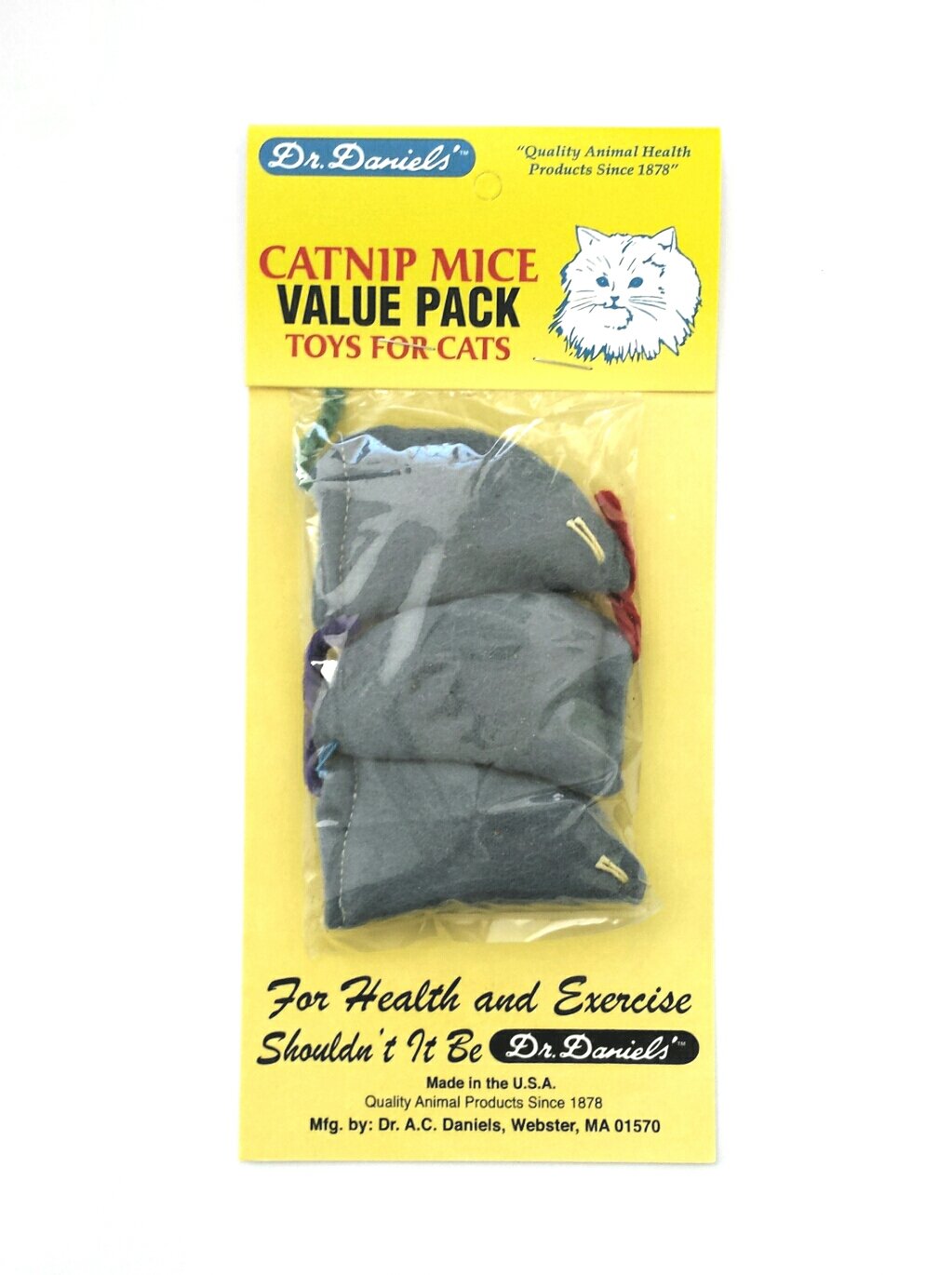 3 Pack Catnip Mice Toys for Cats - Fun Interactive Play & Stress Relief for Indoor & Outdoor Kittens