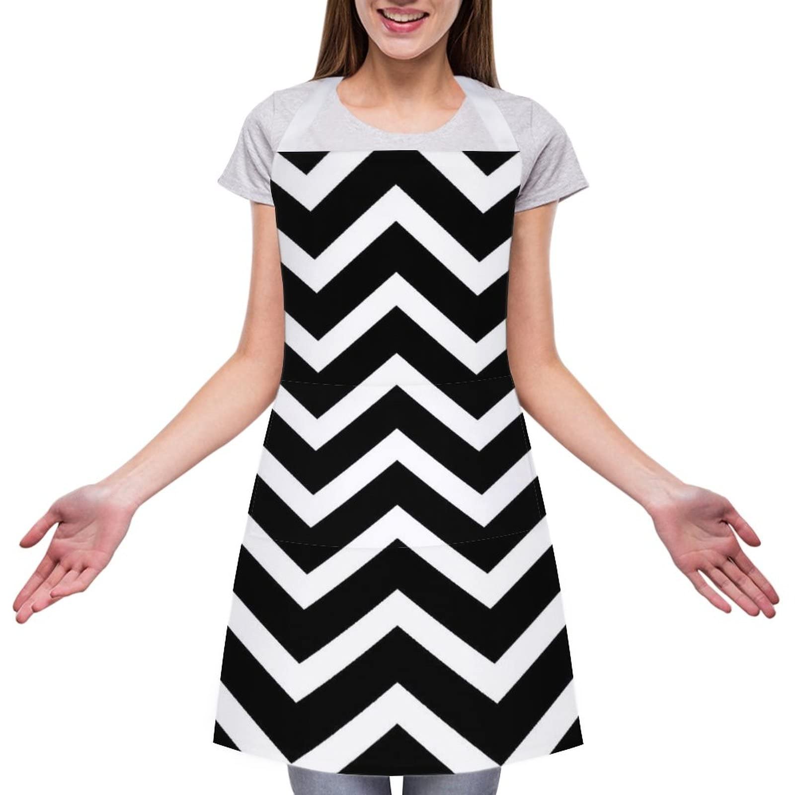 Funny Waterproof & Oilproof Apron for Women - Durable Kitchen & Housework Apron with Pockets - Perfect for Cooking, Baking, BBQ & Cleaning