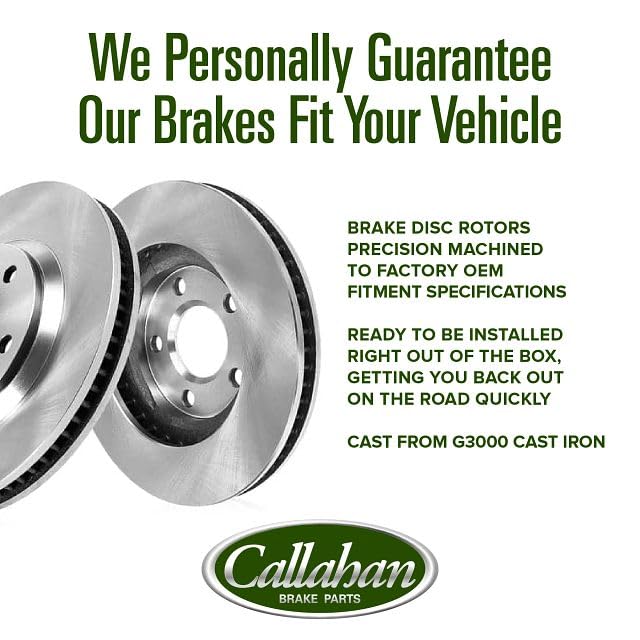 Callahan Front & Rear Brake Kit for 2012-2016 Audi A6 Quattro - Premium Brake Rotors & Ceramic Pads with Sensor Wires - Perfect for Daily Driving & Performance Upgrades