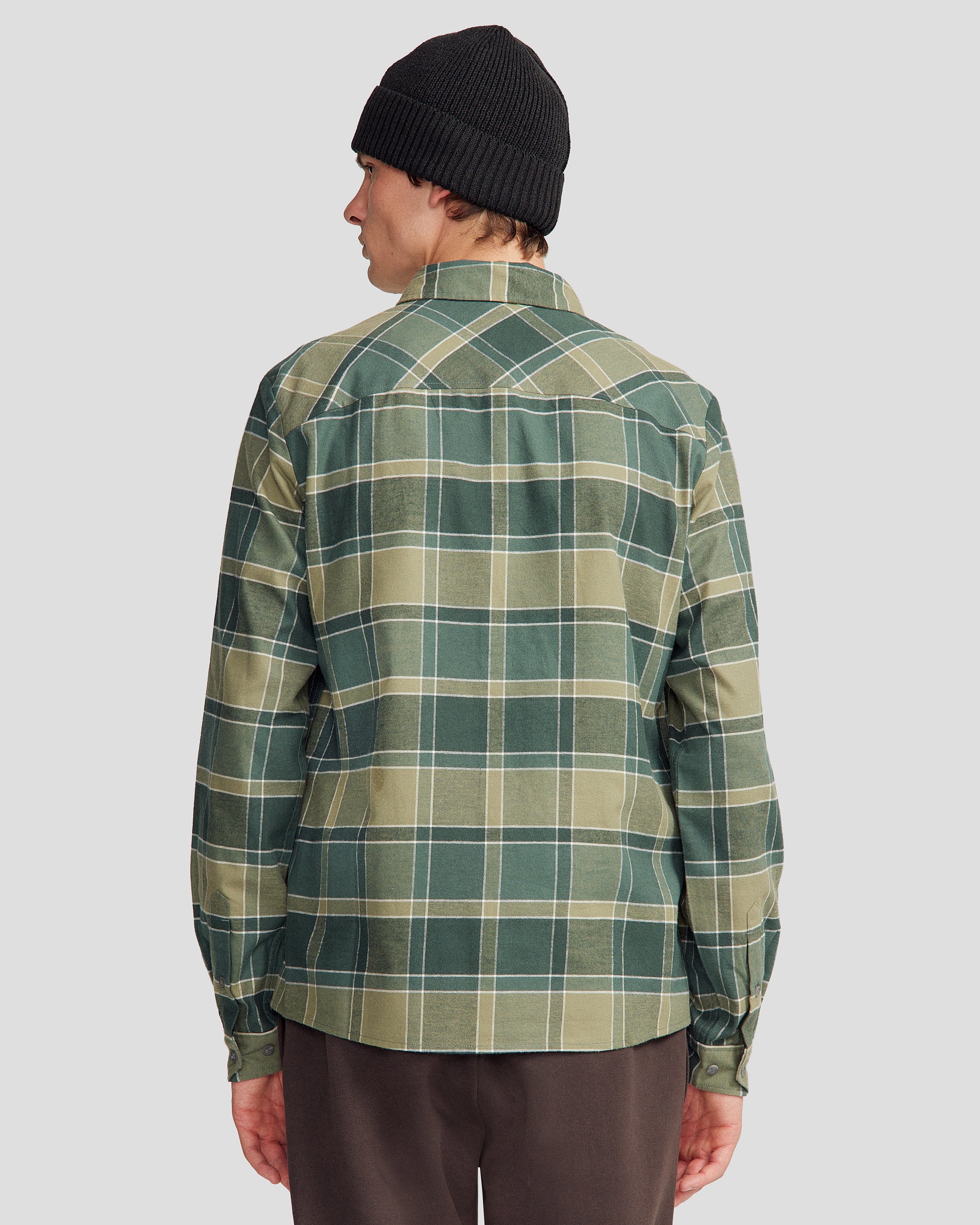 Fyfe Men's Long Sleeve Plaid Shirt - Classic Forest Checkered Flannel Button Down for Casual Wear & Outdoor Activities