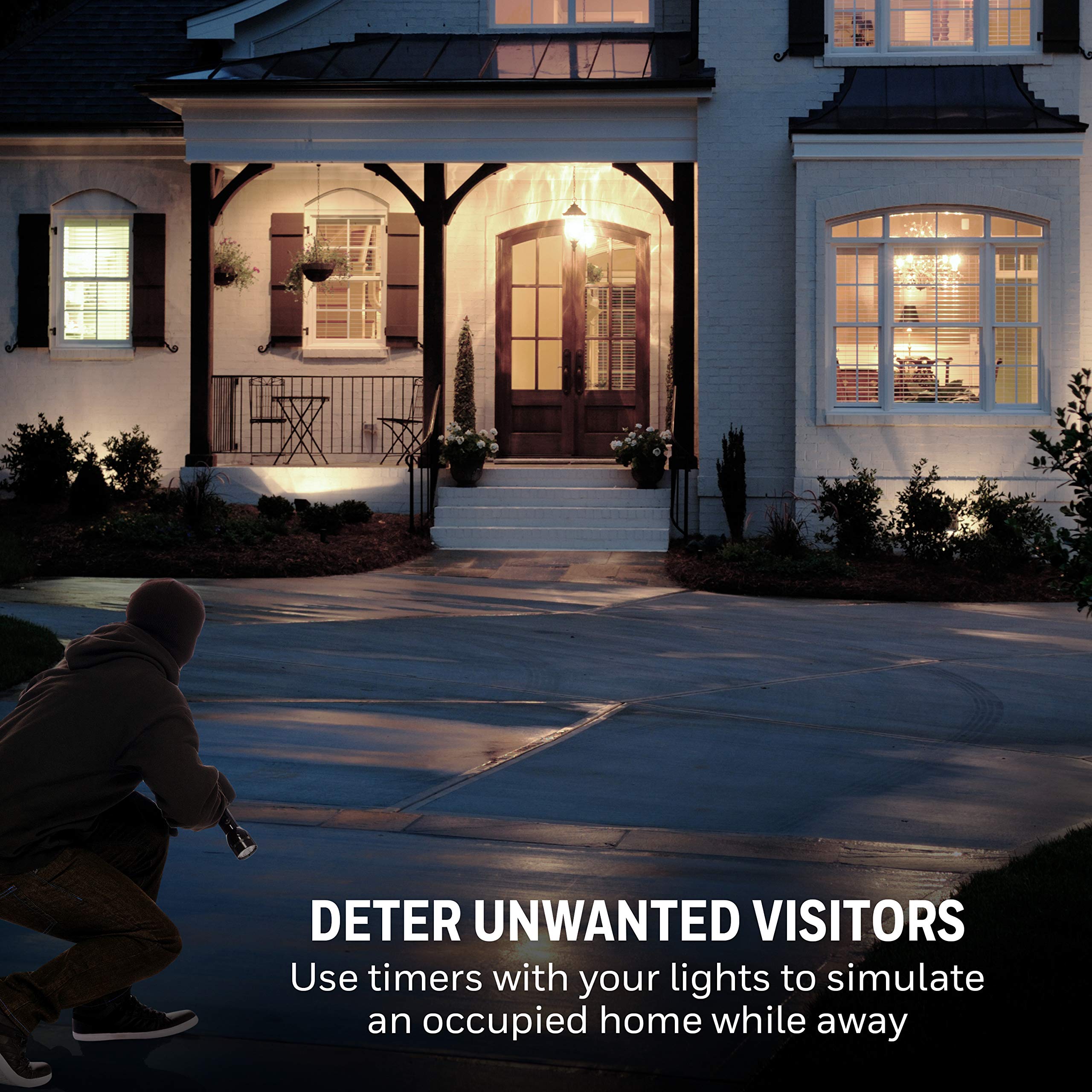 UltraPro 24-Hour Digital Outlet Timer - 1 Polarized Plug, 2 Programmable ON/OFF Cycles, 125VAC Indoor Light Timer (White, 1 Pack) - Perfect for Holiday Lights, Aquariums, and Home Automation
