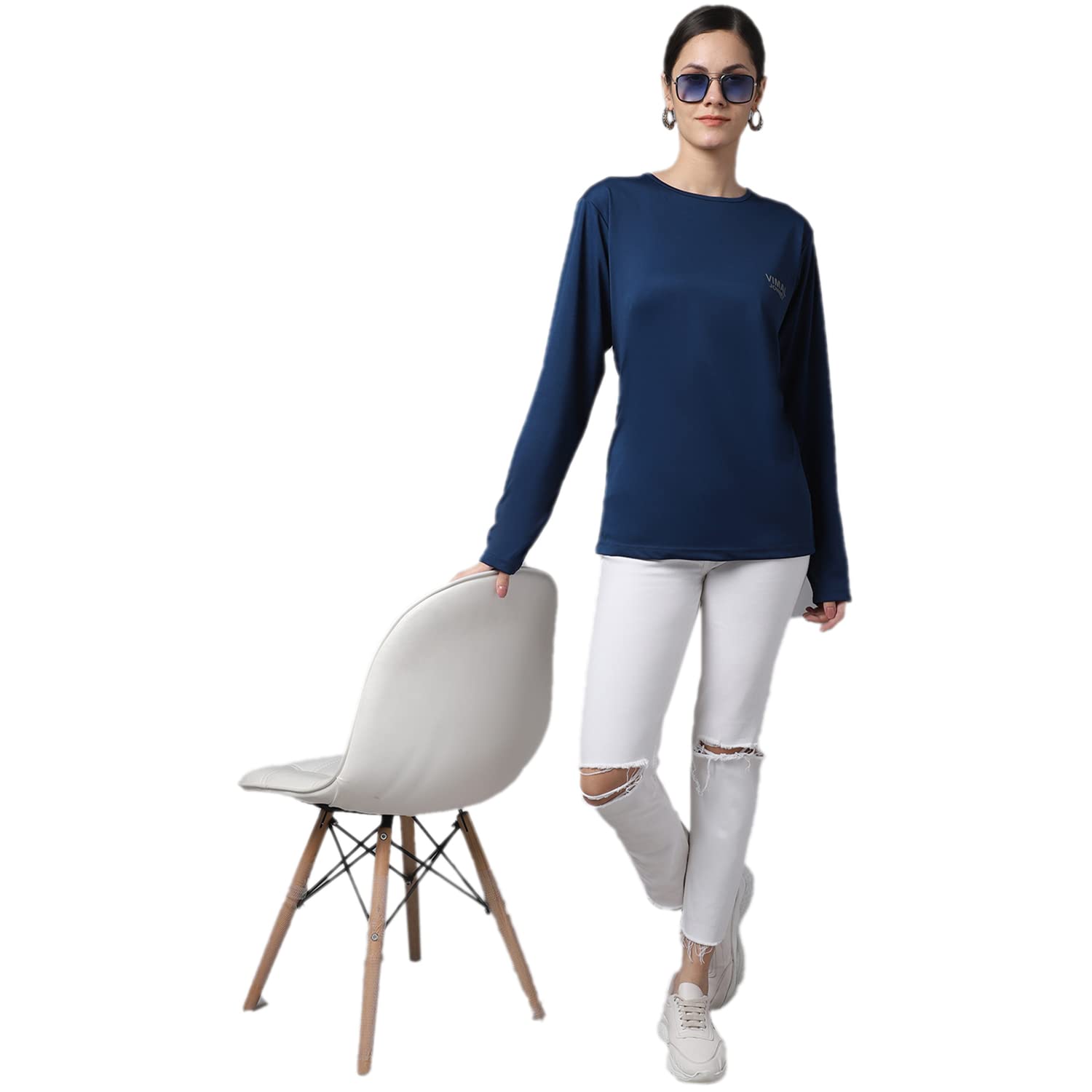 Mack JONNEY Women's Regular Fit Multicolor Long Sleeve T-Shirts (Pack of 2) - Soft Cotton Casual Top for Everyday Wear, Work & Outings - MACK633675