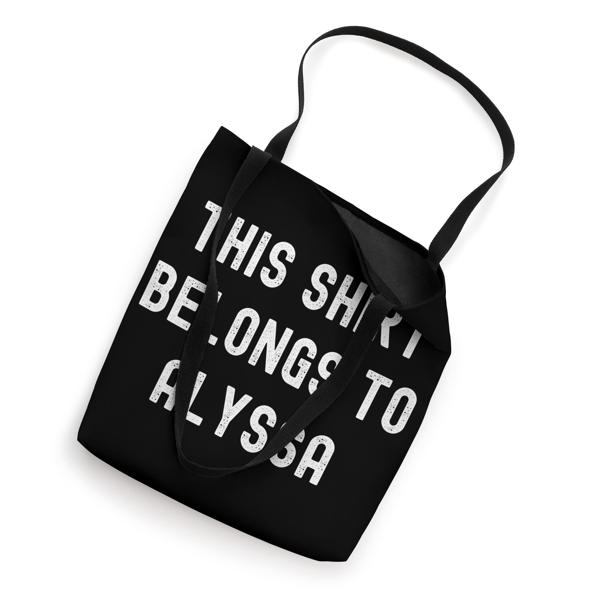 Stylish This Belongs to Alyssa Tote Bag - Durable Canvas Shoulder Bag for Women, Perfect for Work, School, Shopping & Travel Accessories