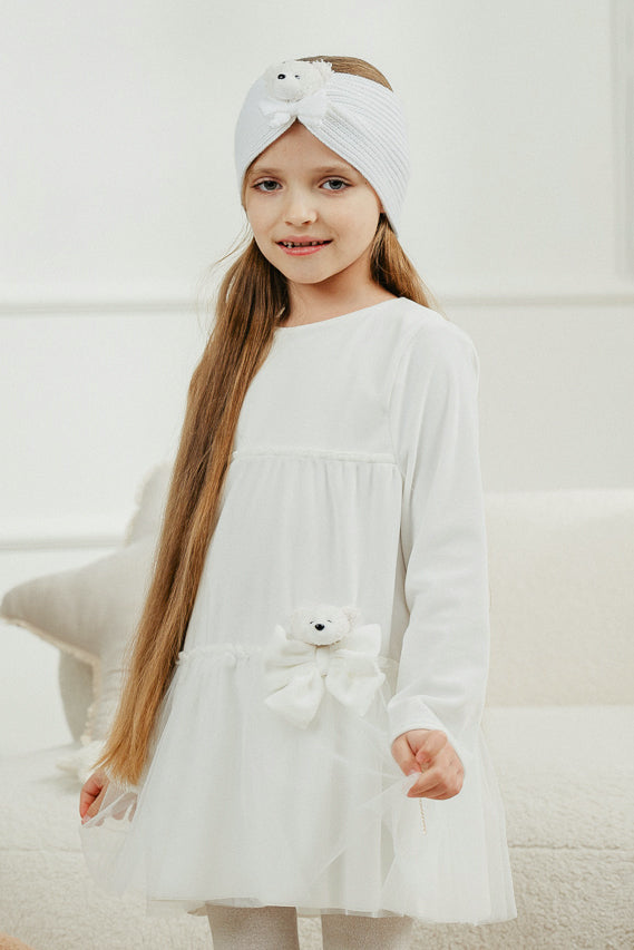 Lisbeth Ivory Velour Tulle Teddy Dress - Elegant Lingerie for Women, Soft Velvet Fabric, Romantic Sleepwear & Boudoir Outfit - Perfect for Valentine's Day, Anniversary Gifts, and Special Occasions