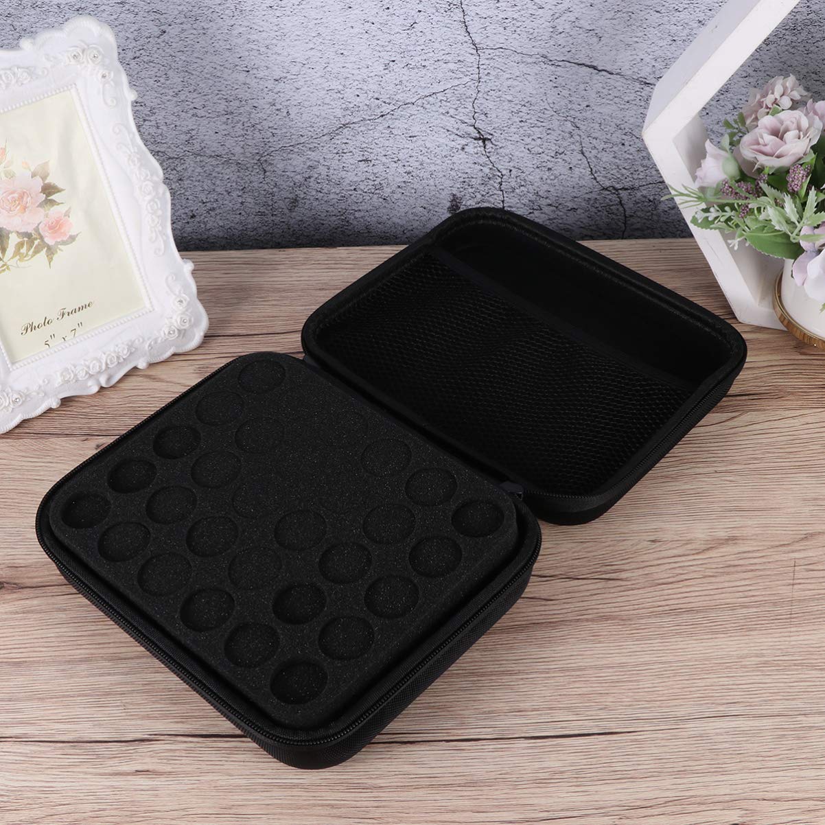Healifty 1pc Portable Makeup Bag for Cosmetics & Essential Oils - 15ml Travel Bottle Organizer | Perfect for Travel, Gym & Daily Use