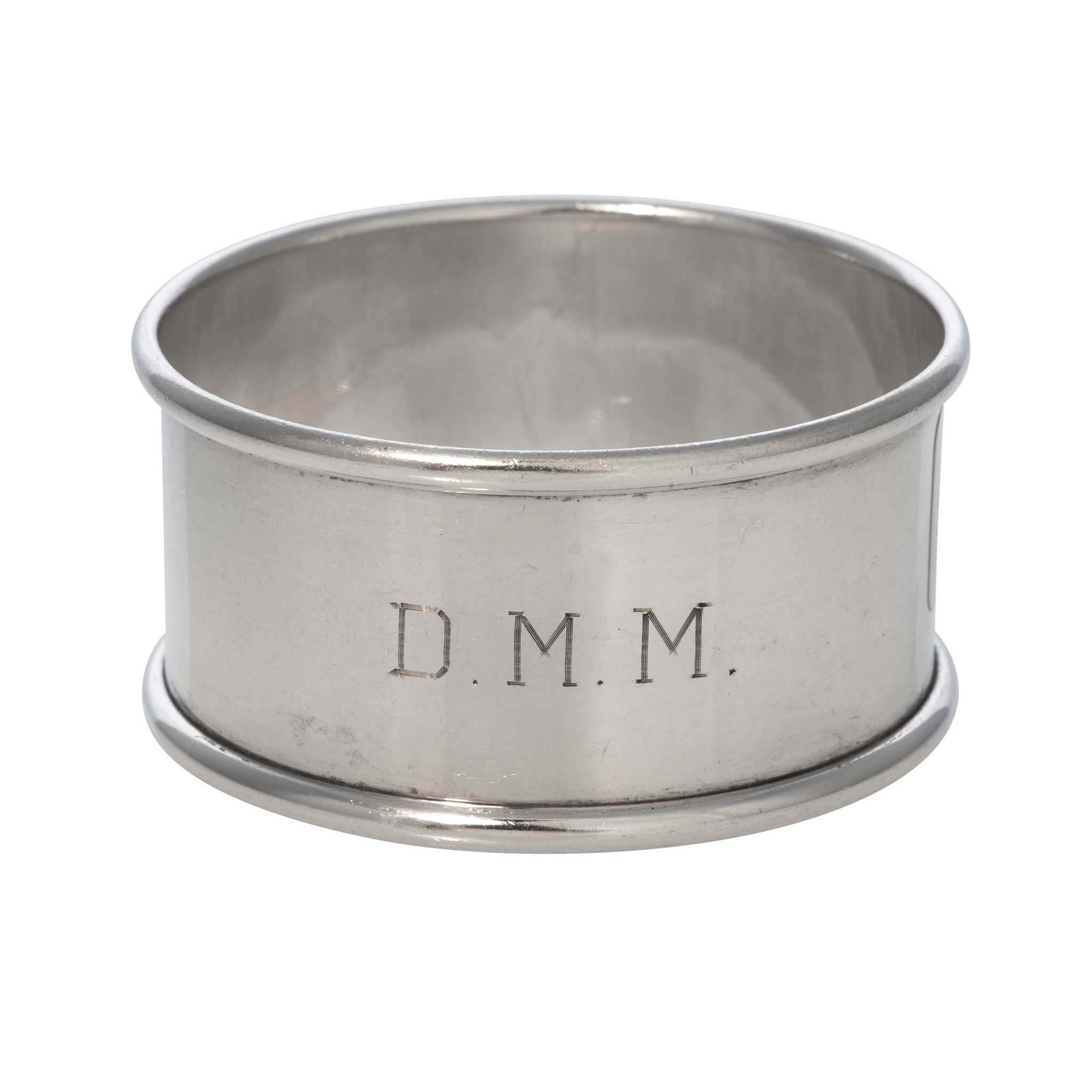 Antique Engraved Sterling Silver Napkin Ring - Vintage Tableware for Elegant Dining & Wedding Decor
