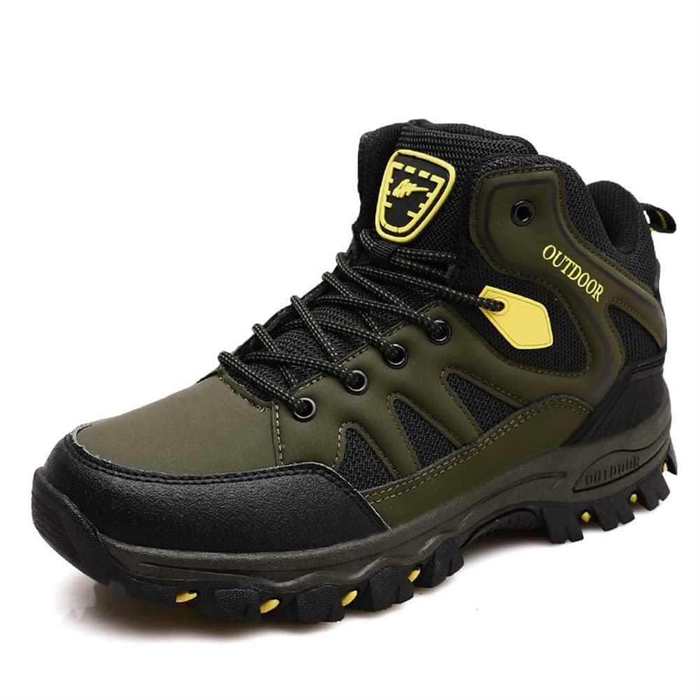 **Men's Breathable Non-Slip Hiking Boots - Lightweight Low-Top Leather Sneakers for Trekking, Trailing & Outdoor Walking - Perfect for Camping, Hiking & Daily Wear**
