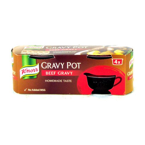 Knorr Gravy Pot Beef 4 Pack (112g) | Instant Beef Gravy Mix for Roasts, Stews & Mashed Potatoes | Quick & Easy Meal Enhancer