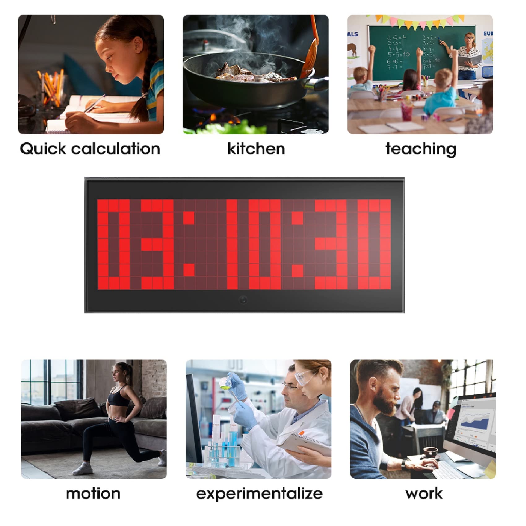 LED Digital Countdown Wall Clock with Remote Control - Perfect for Gym, Fitness, Sports & Home Workout Timer | Countdown Timer for Boxing, HIIT, Yoga & Kitchen Cooking